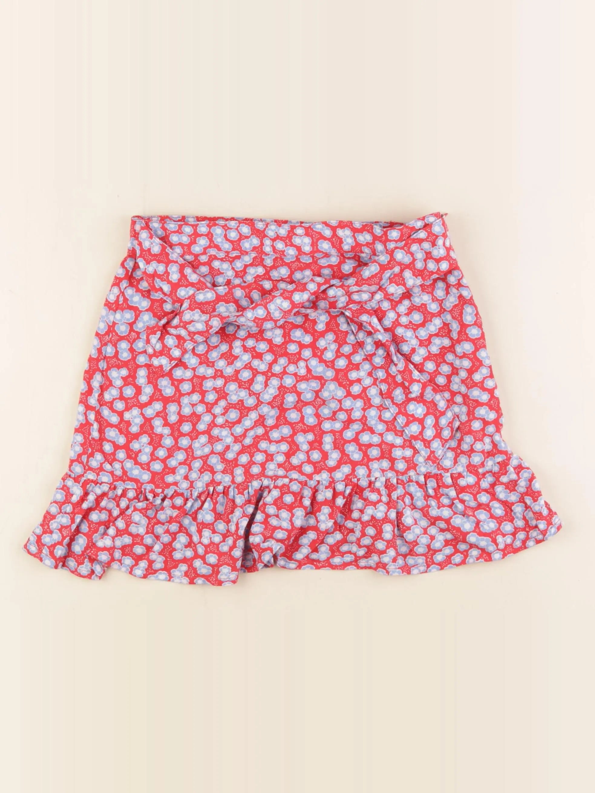 Vertbaudet - jupe short bleu, rouge - 7 ans