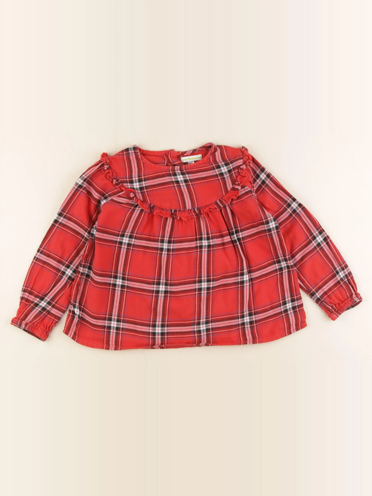 Vertbaudet - blouse rouge - 6 ans