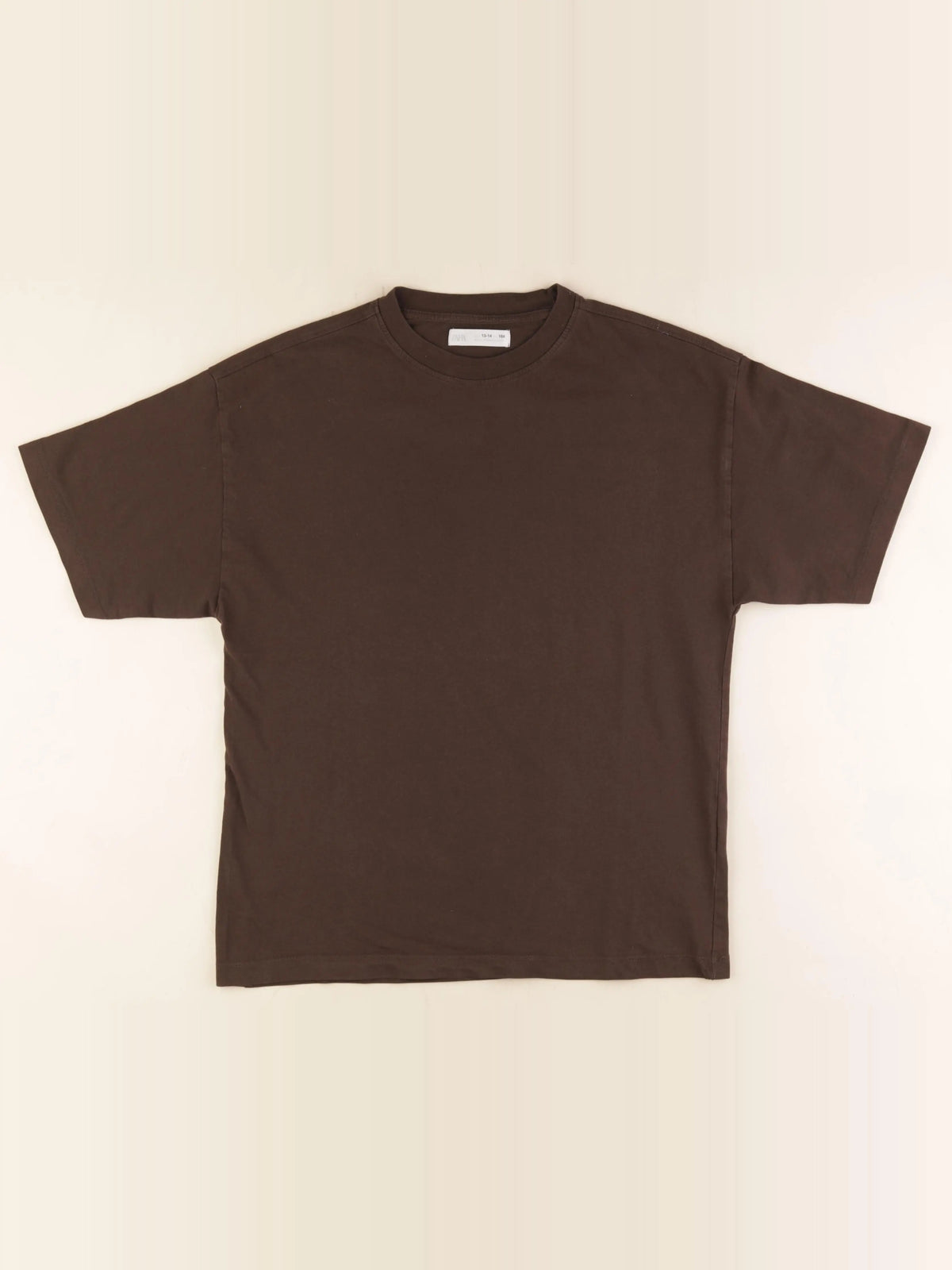 Zara - tee-shirt marron - 13/14 ans