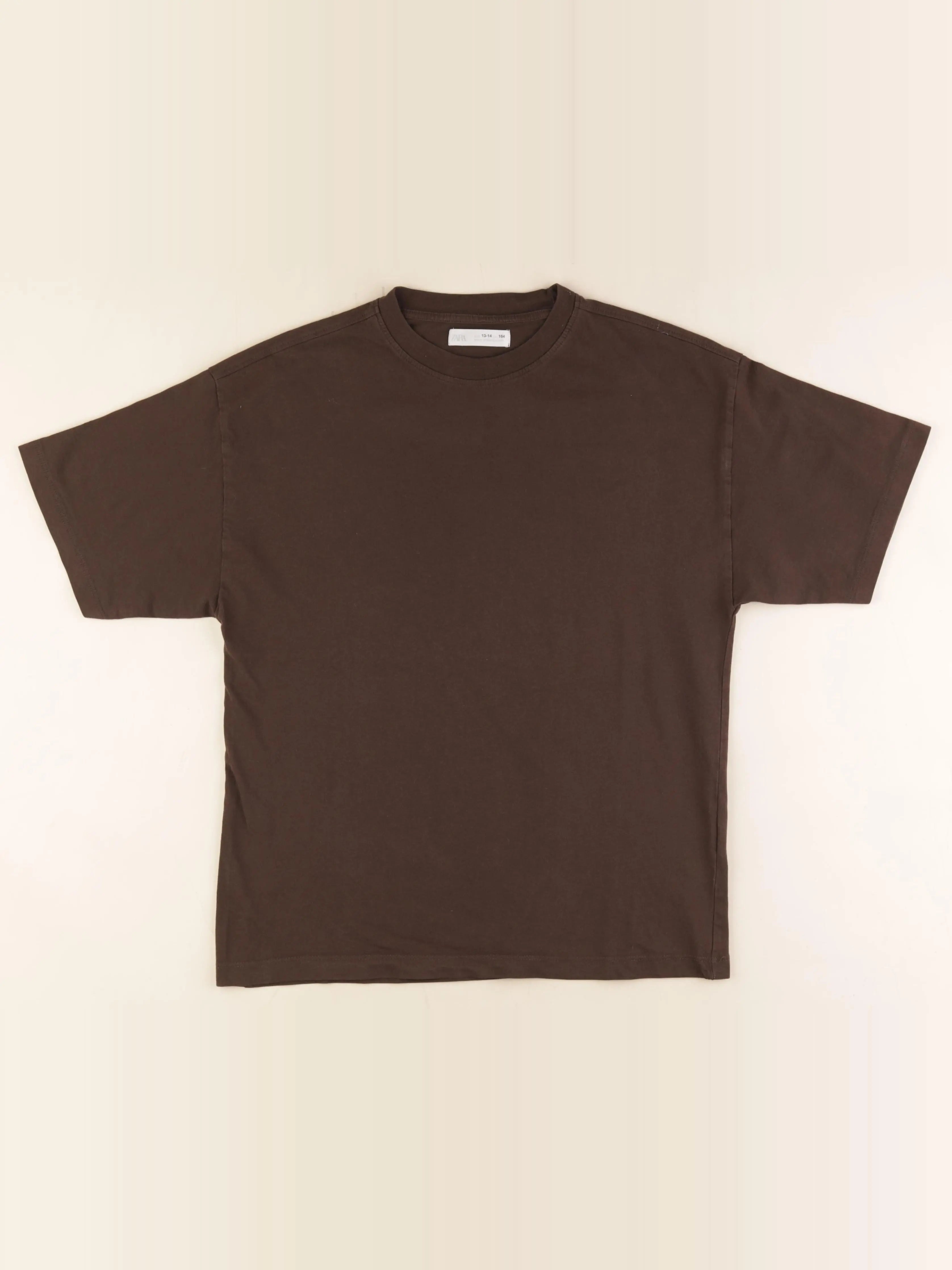 Zara - tee-shirt marron - 13/14 ans