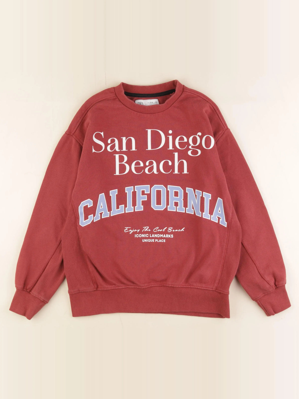 Zara - sweat rouge - 11/12 ans