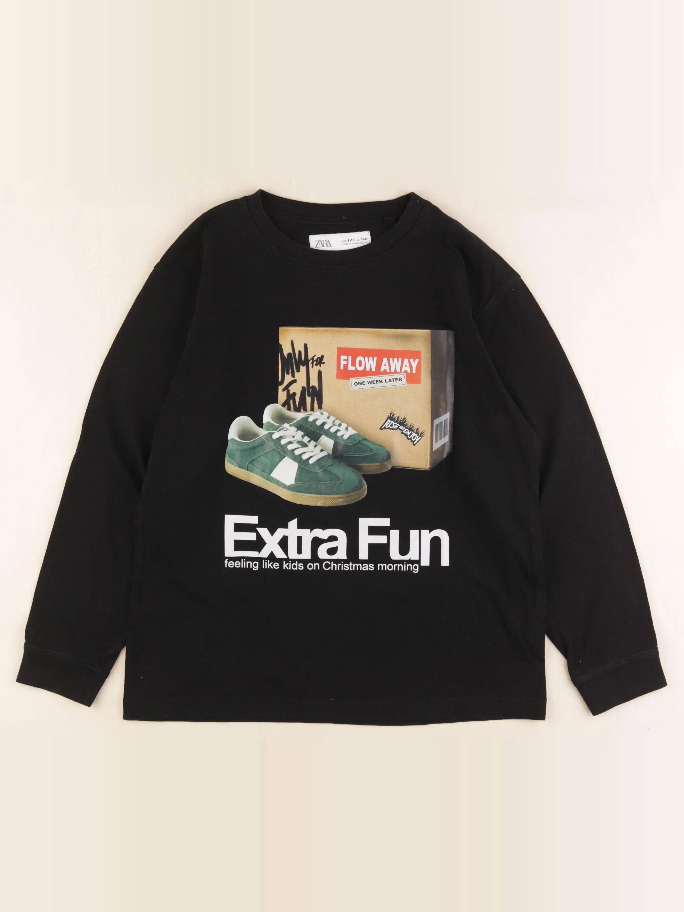 Zara - tee-shirt noir - 9/10 ans