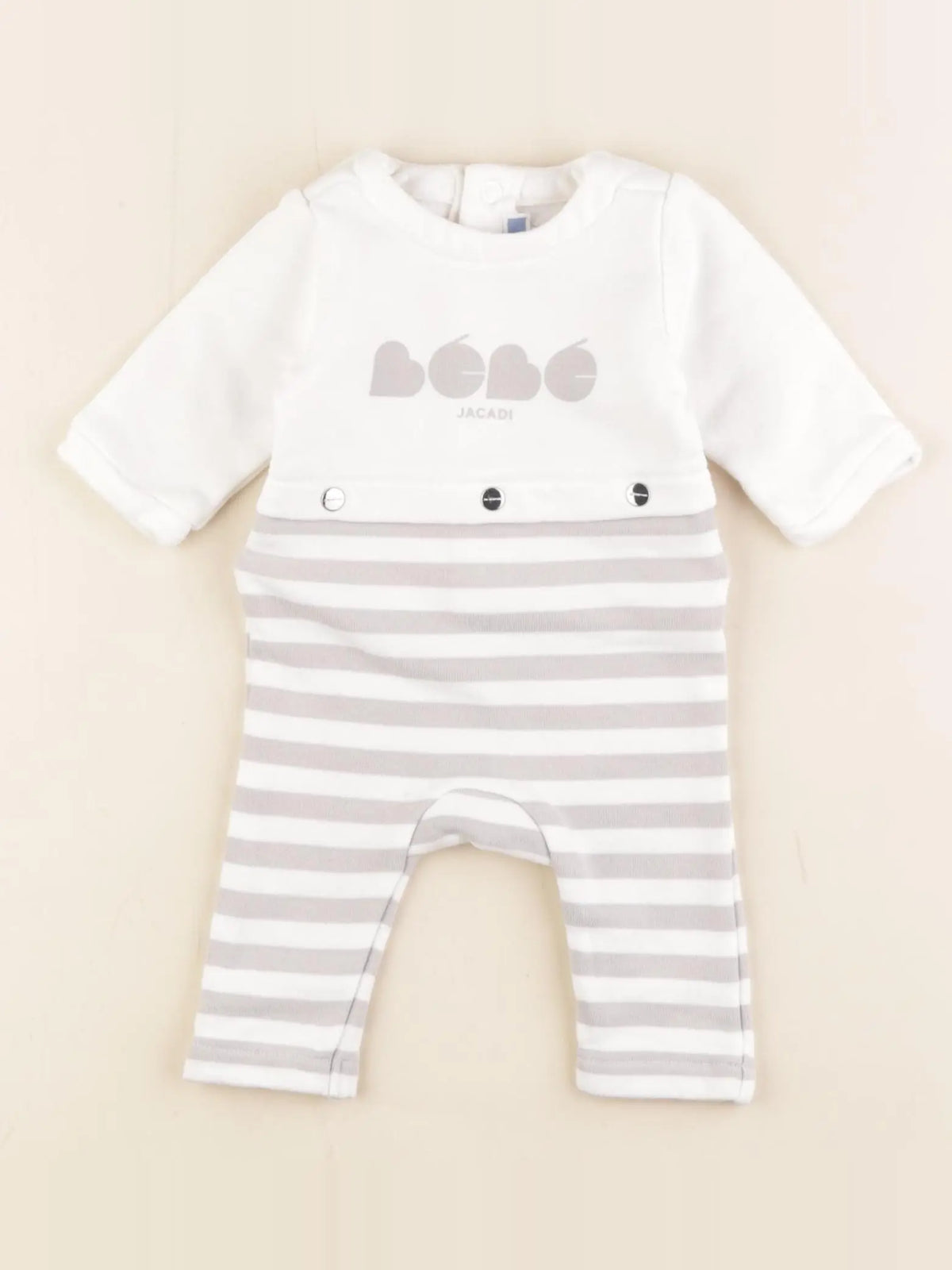 Jacadi - combinaison blanc, gris - 1 mois