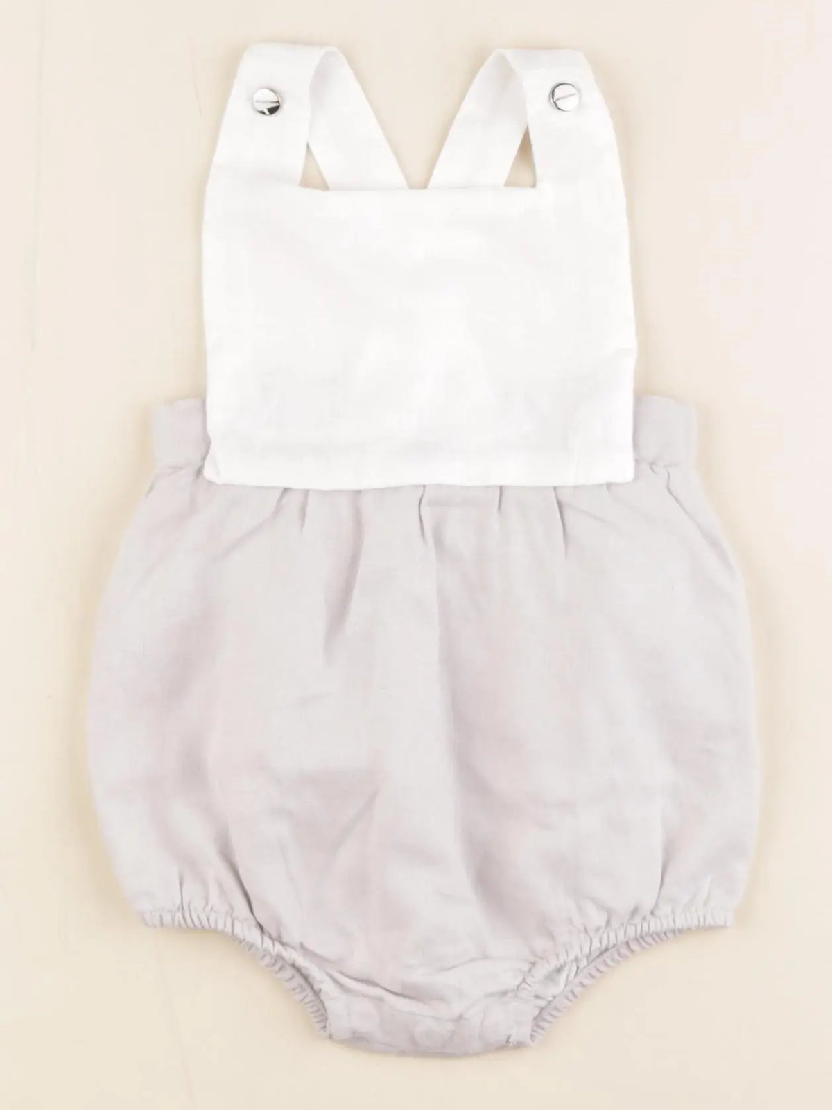 Jacadi - combinaison blanc, gris - 6 mois