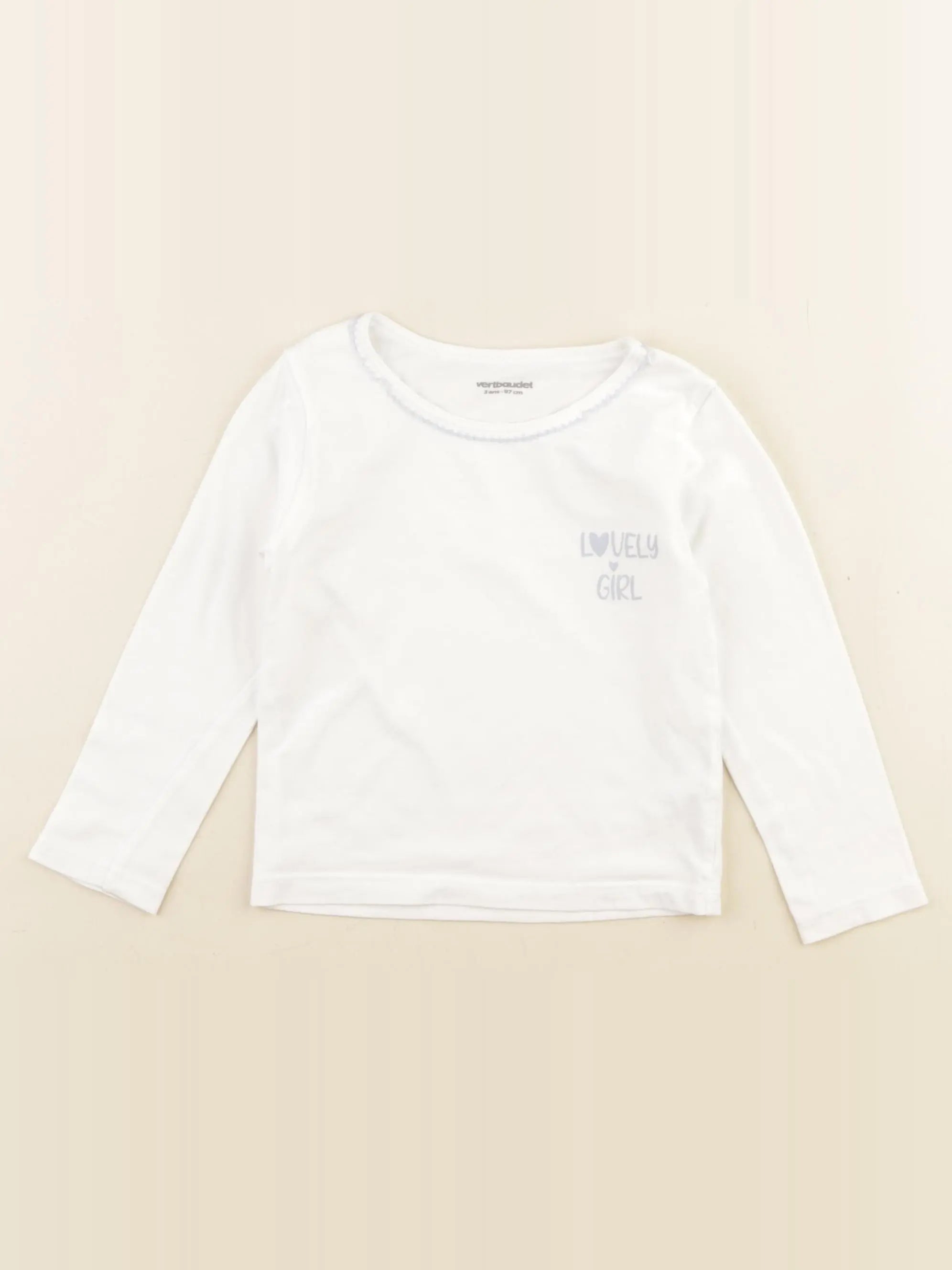 Vertbaudet - maillot de corps blanc - 3 ans