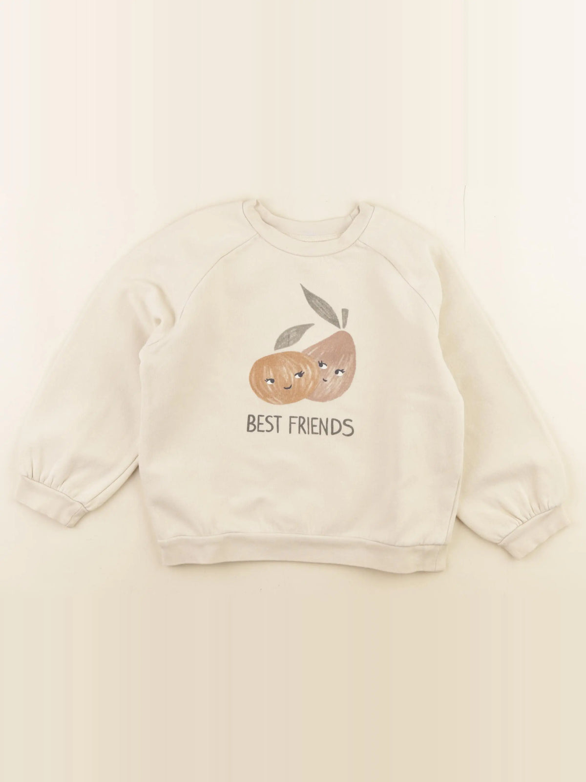 Vertbaudet - sweat beige - 6 ans