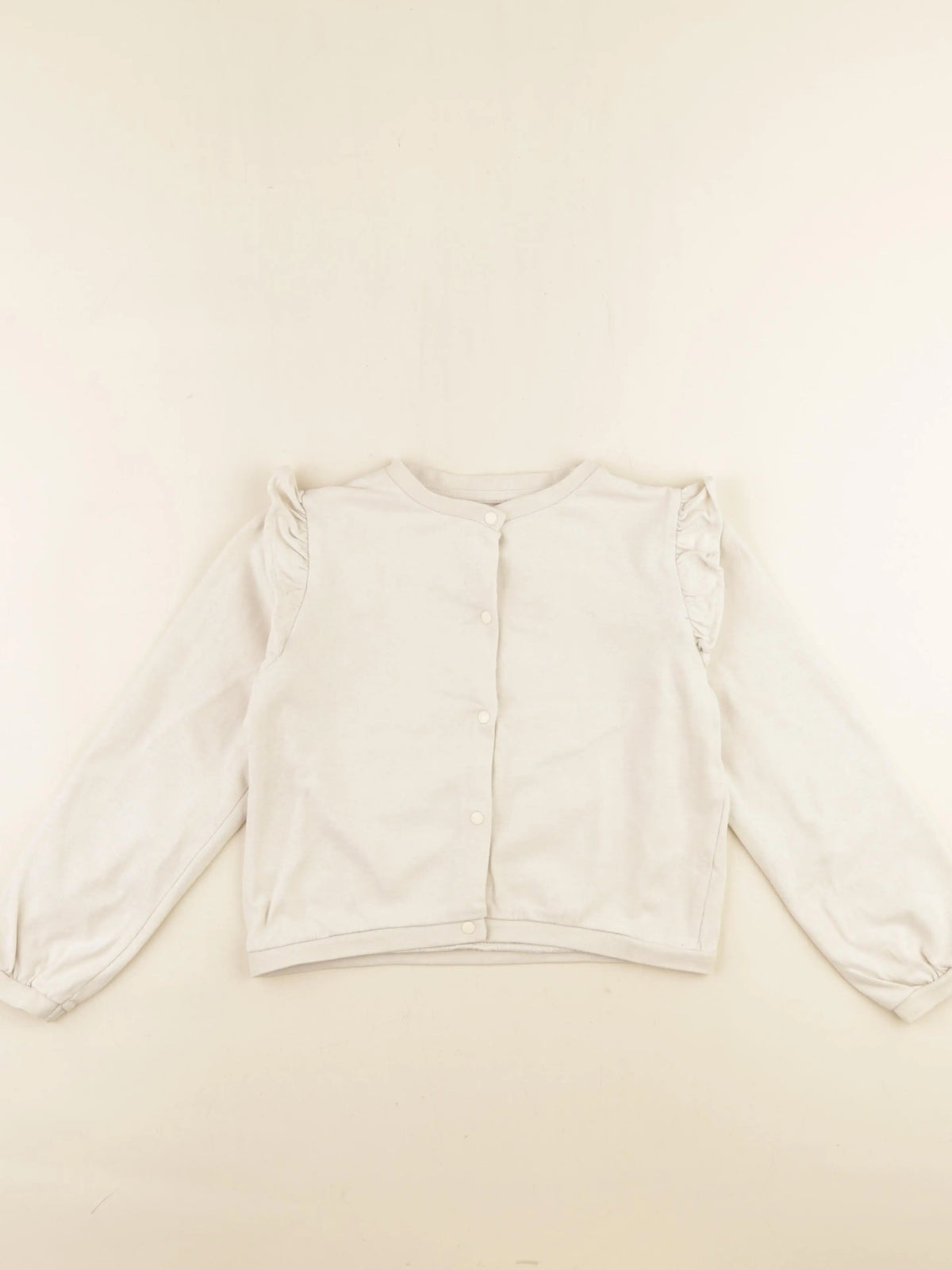 Vertbaudet - sweat beige - 8 ans