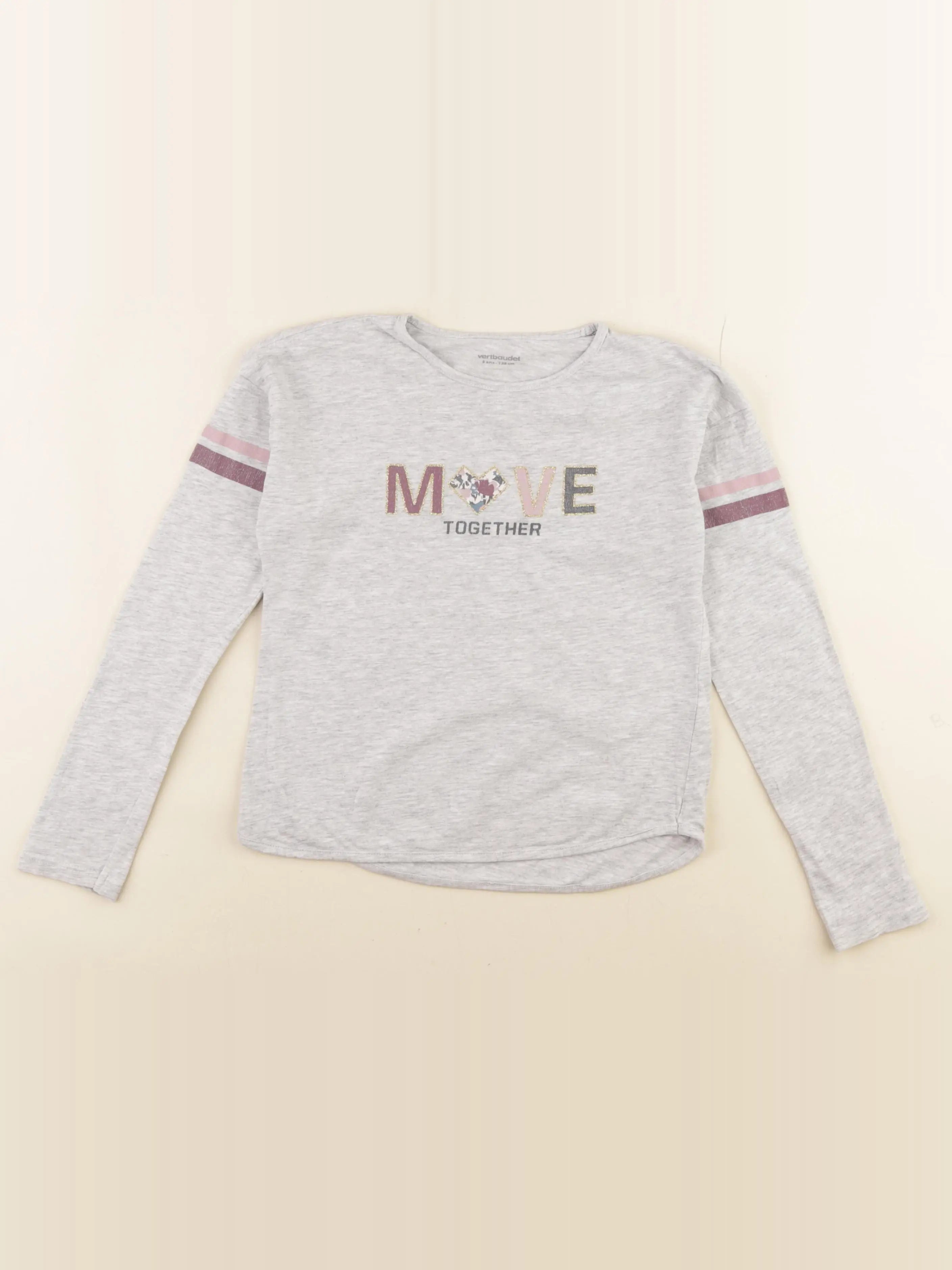 Vertbaudet - tee-shirt gris - 8 ans