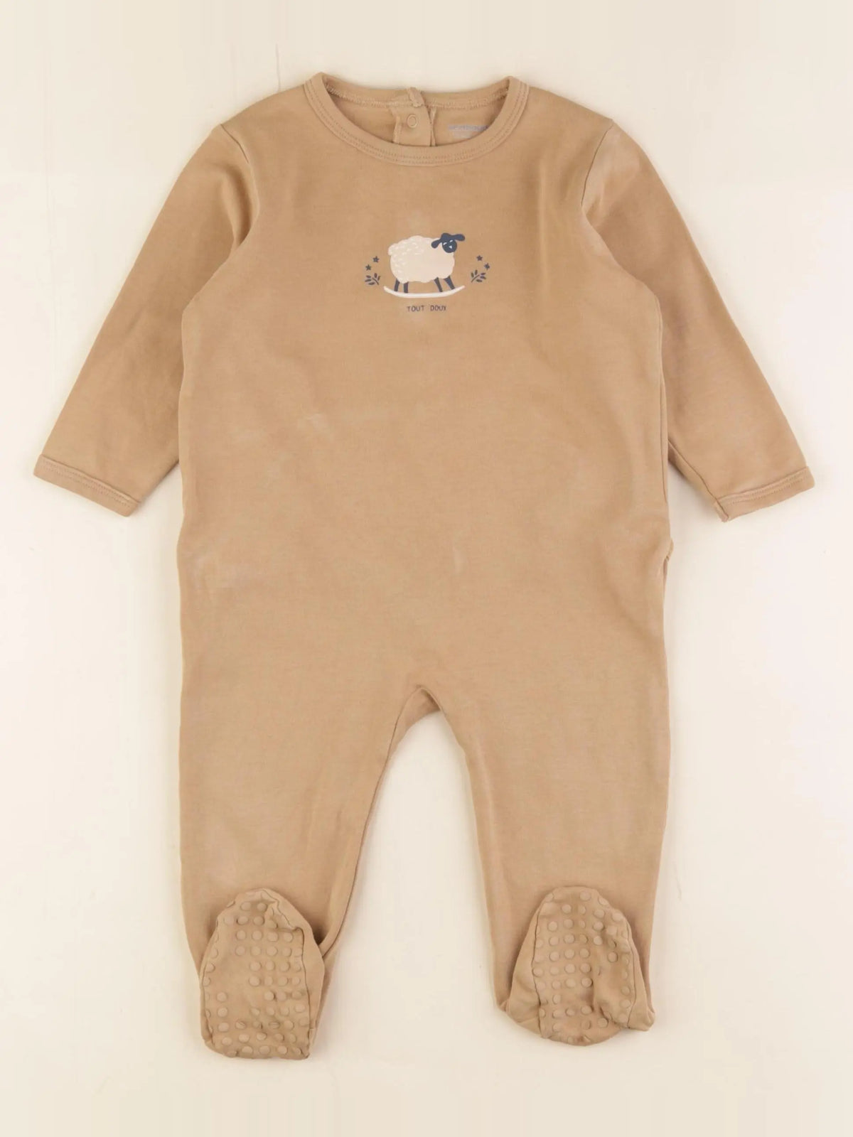 Vertbaudet - pyjama coton marron - 12 mois