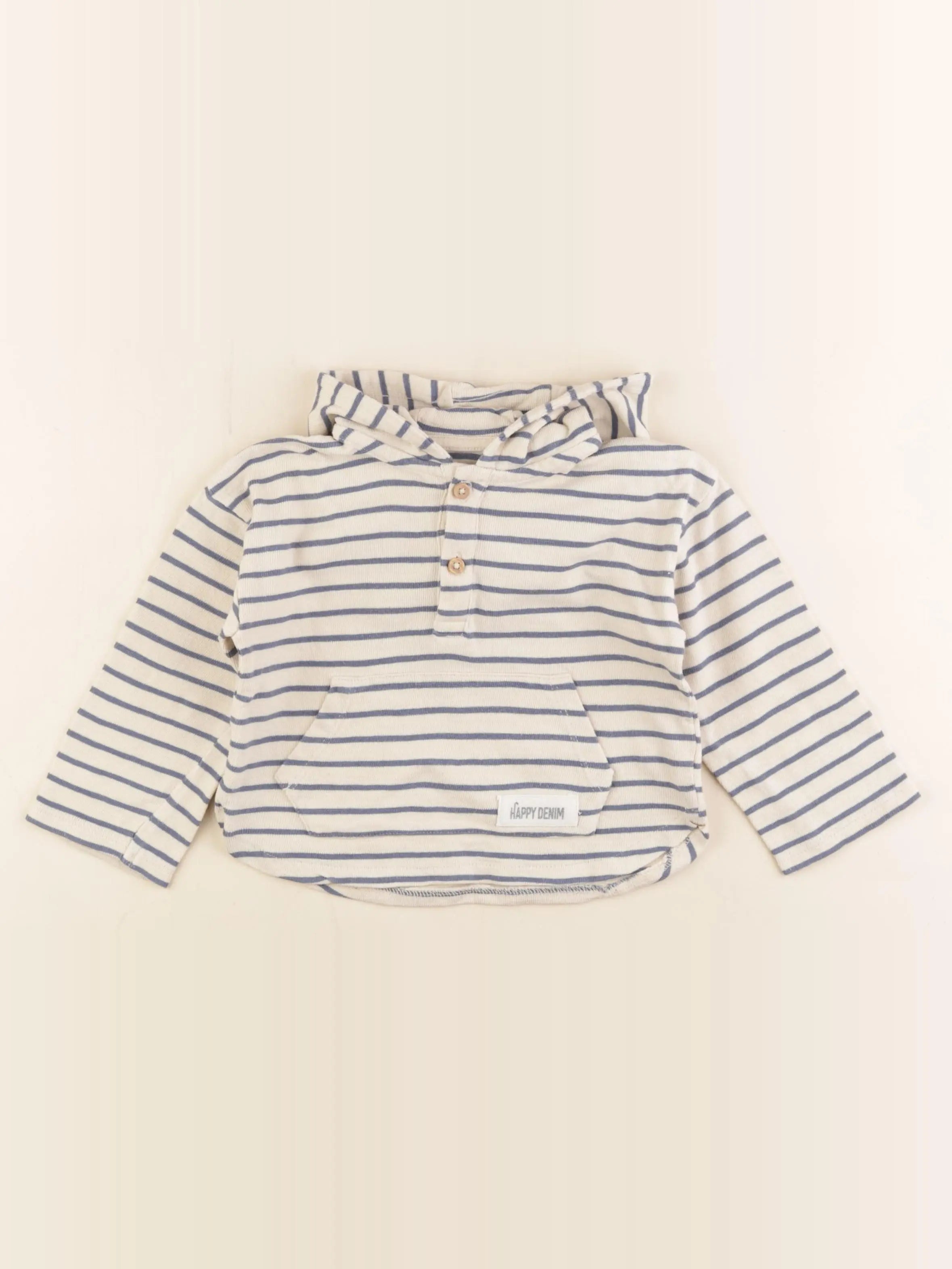 Vertbaudet - sweat beige - 24 mois