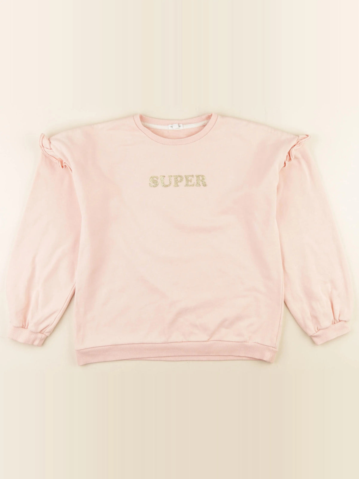Vertbaudet - sweat rose, or - 14 ans