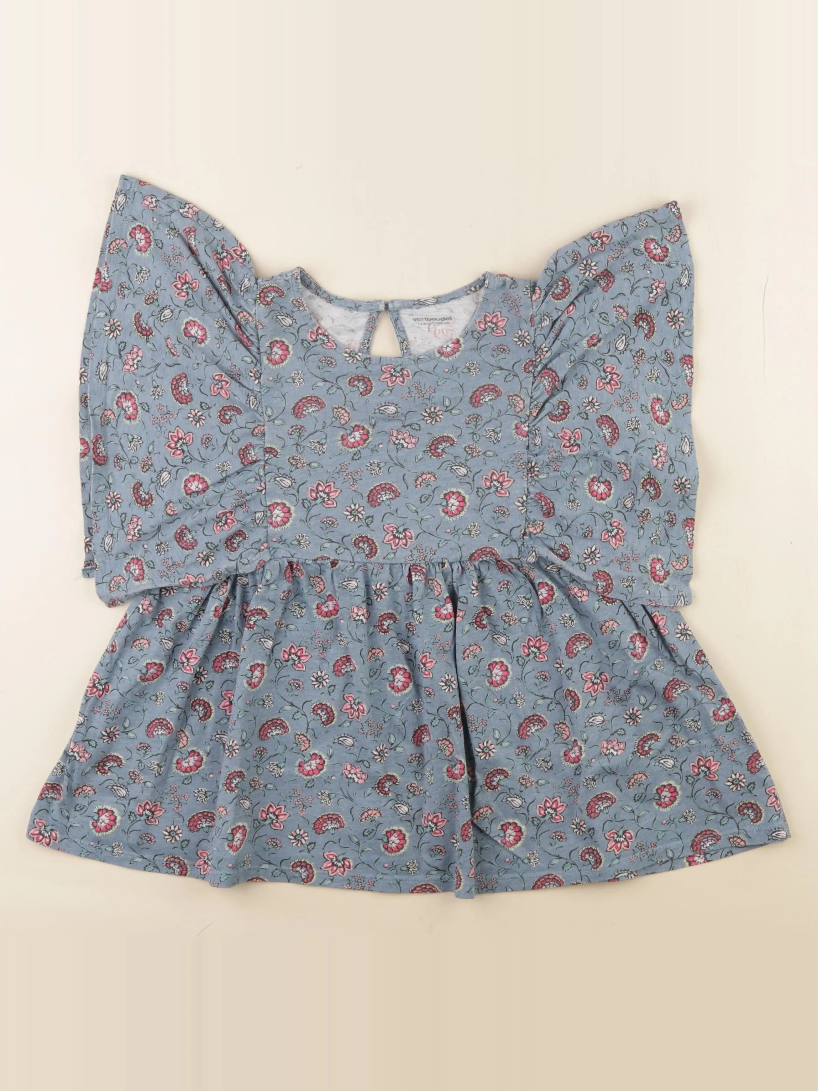 Vertbaudet - tee-shirt bleu - 12 ans