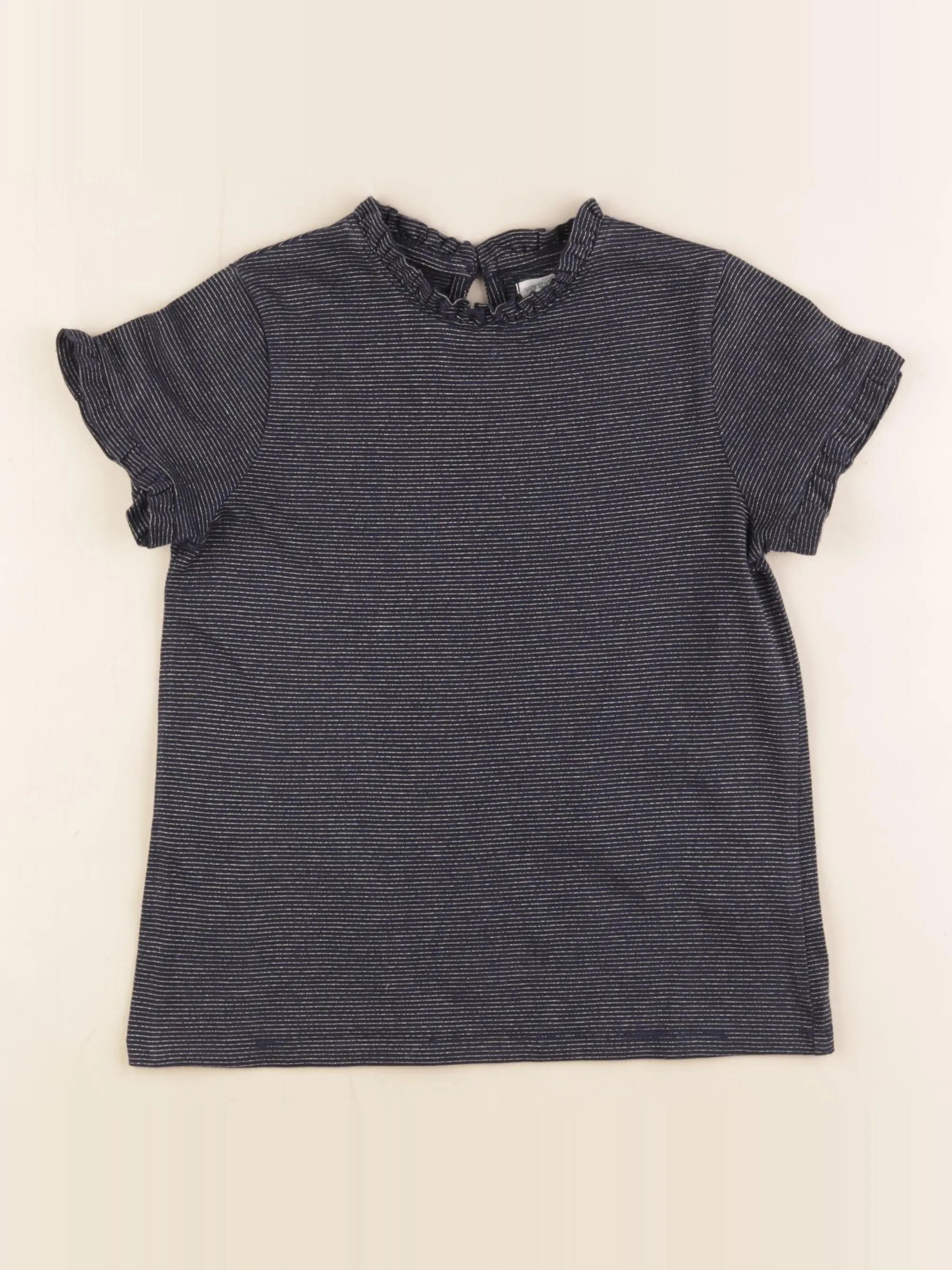 Vertbaudet - tee-shirt bleu, or - 8 ans