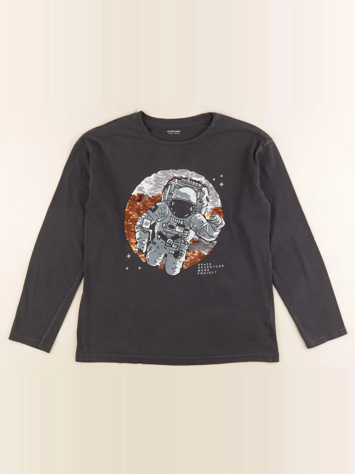 Vertbaudet - tee-shirt gris - 12 ans