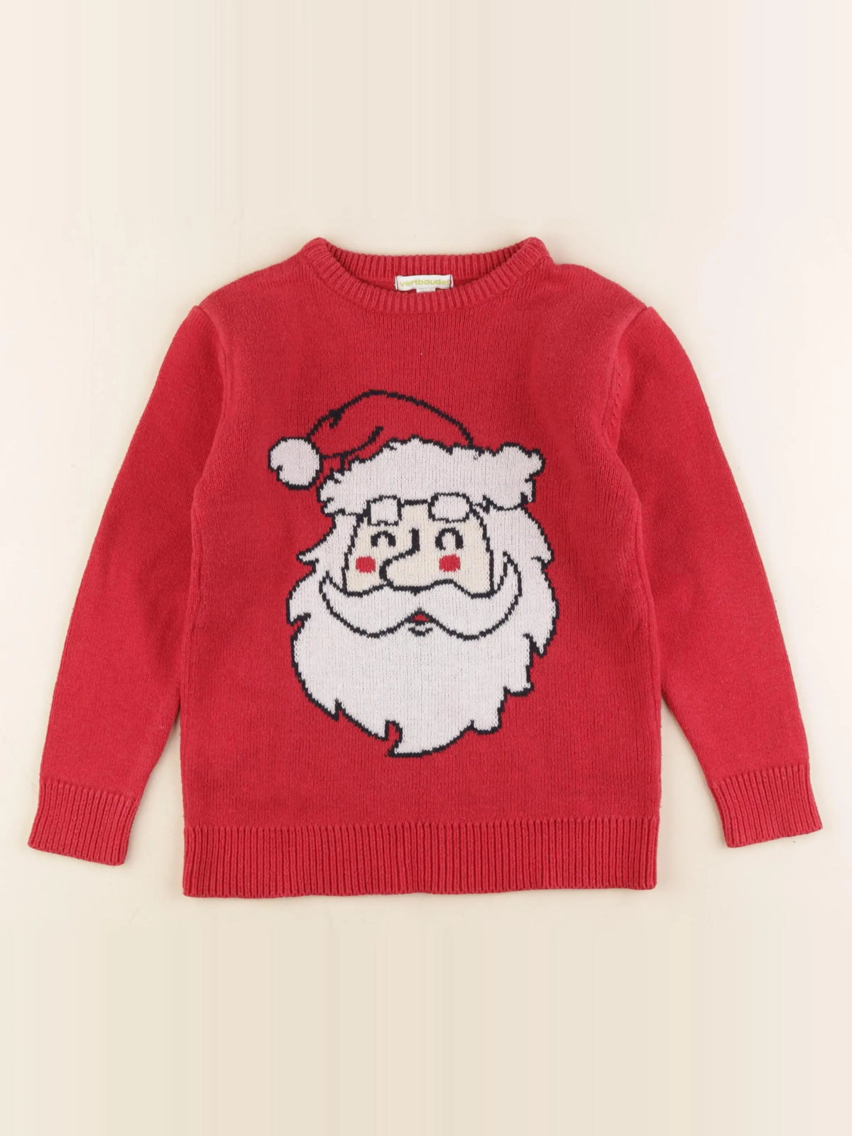 Vertbaudet - pull rouge - 8 ans