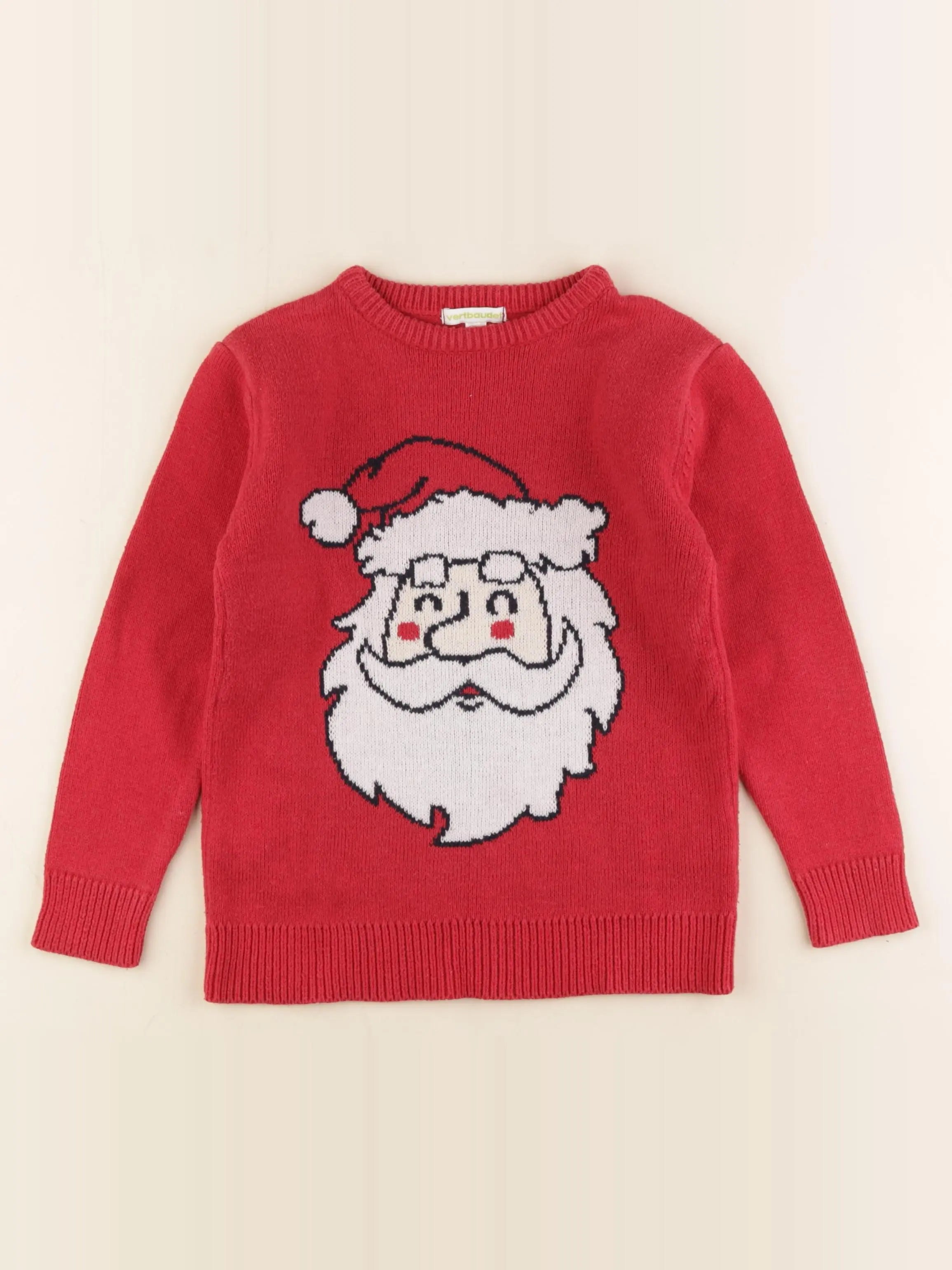 Vertbaudet - pull rouge - 8 ans