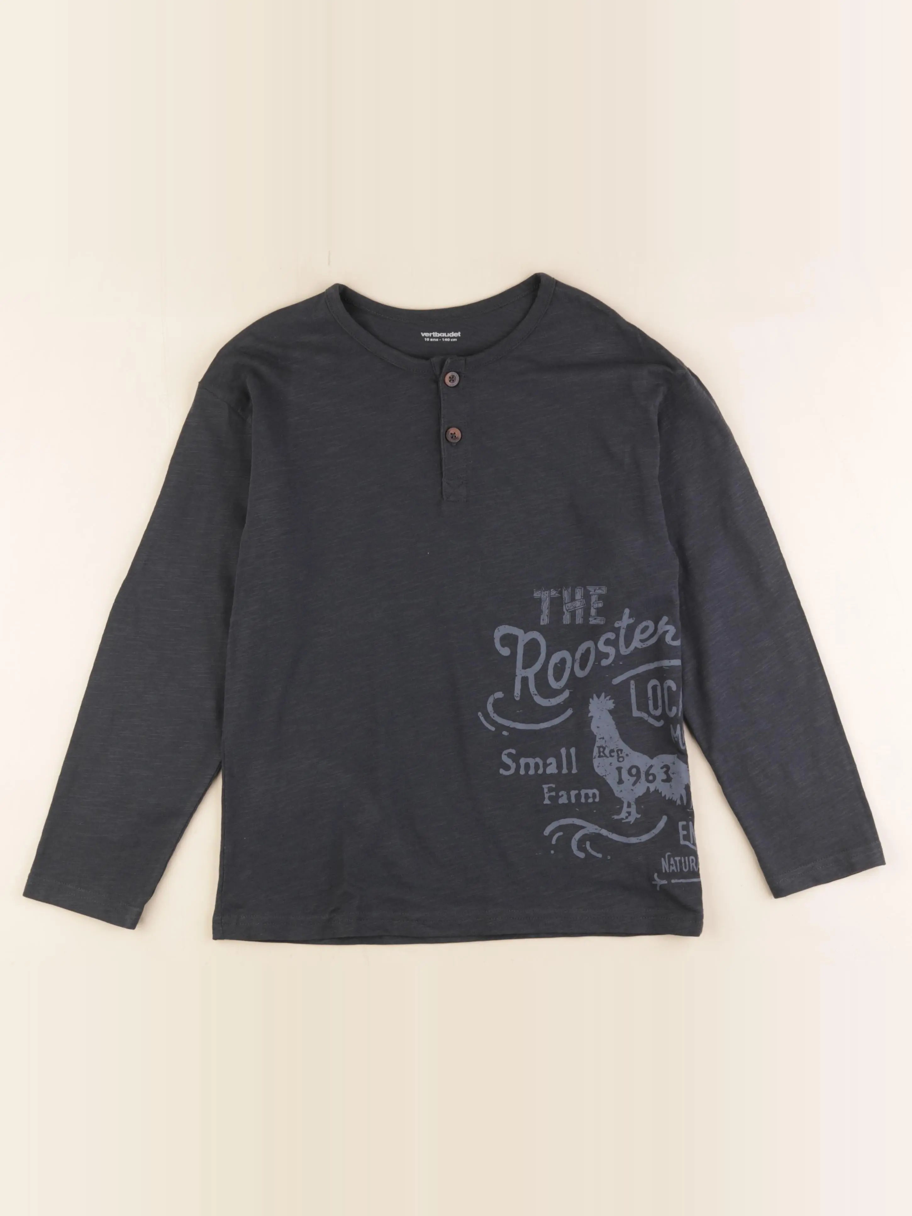 Vertbaudet - tee-shirt gris - 10 ans