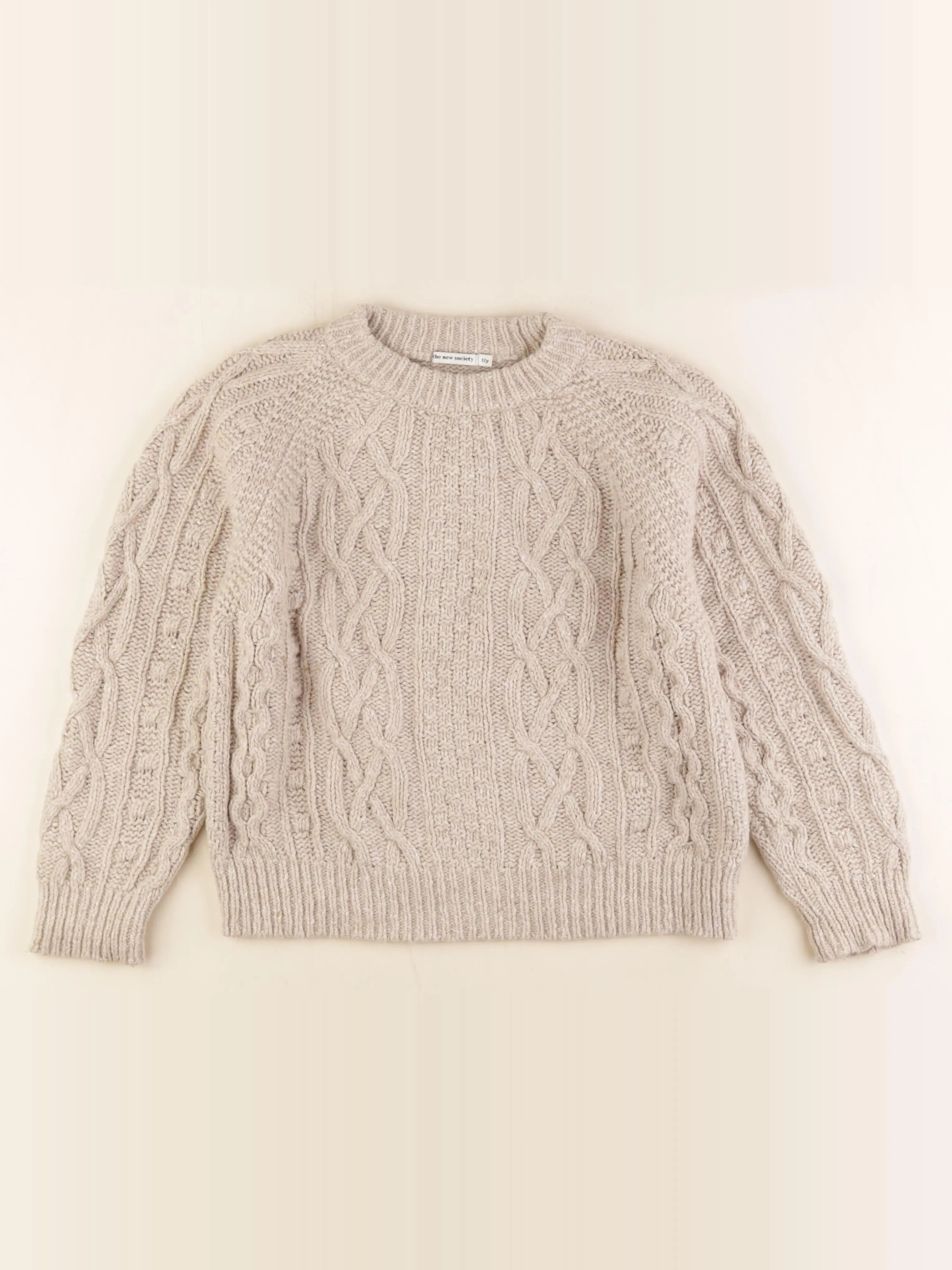 The new society - pull beige - 12 ans