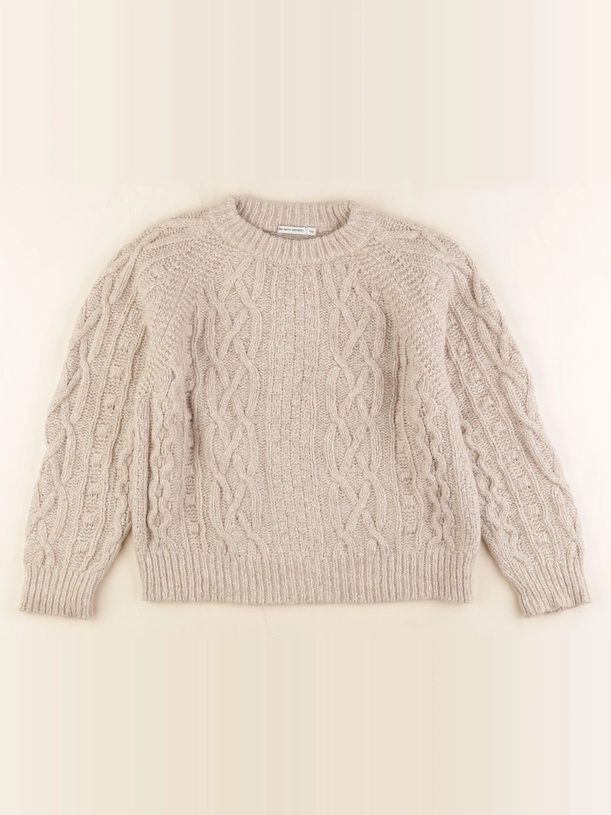 The new society - pull beige - 12 ans