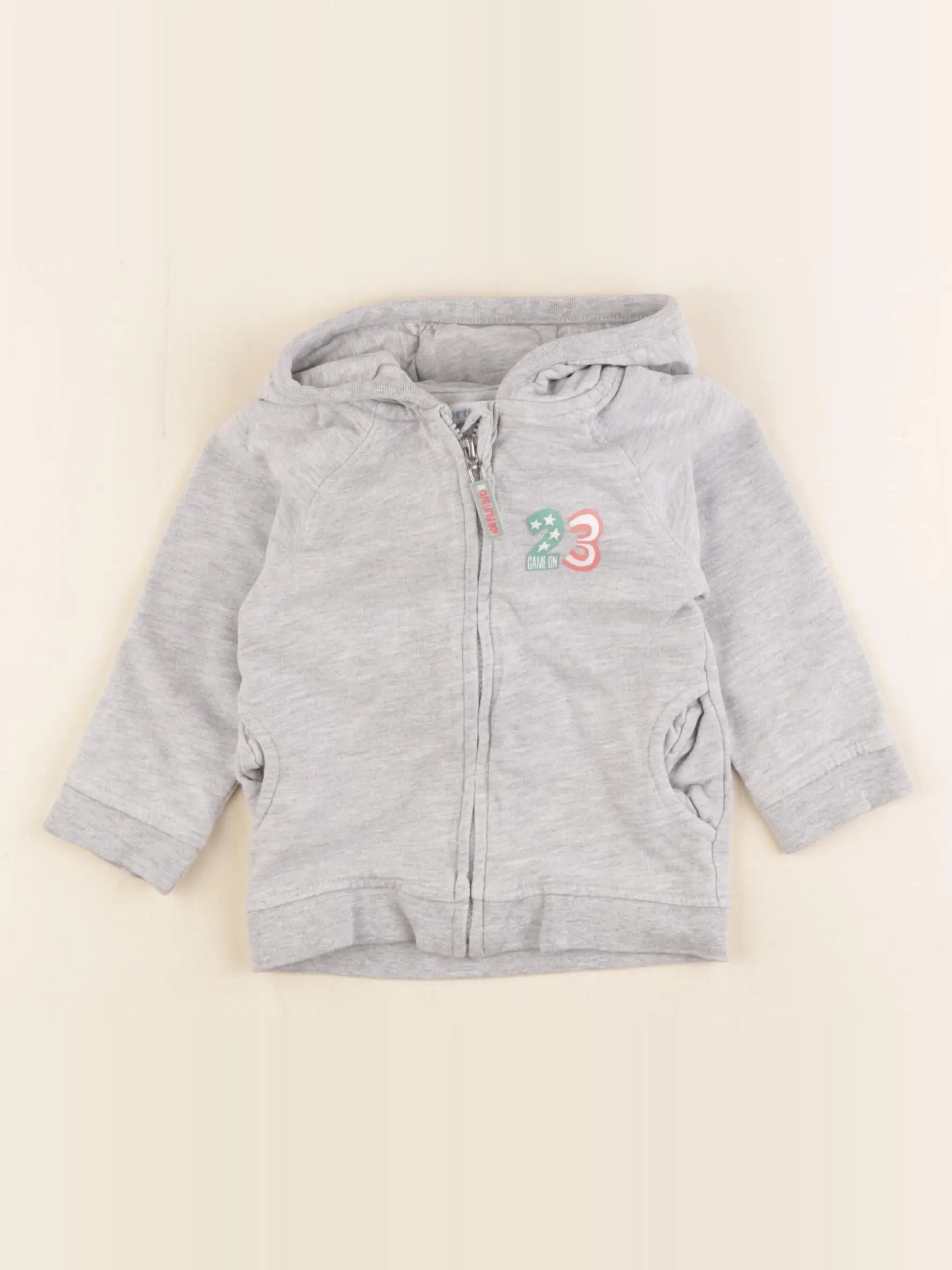 Vertbaudet - sweat gris - 12 mois