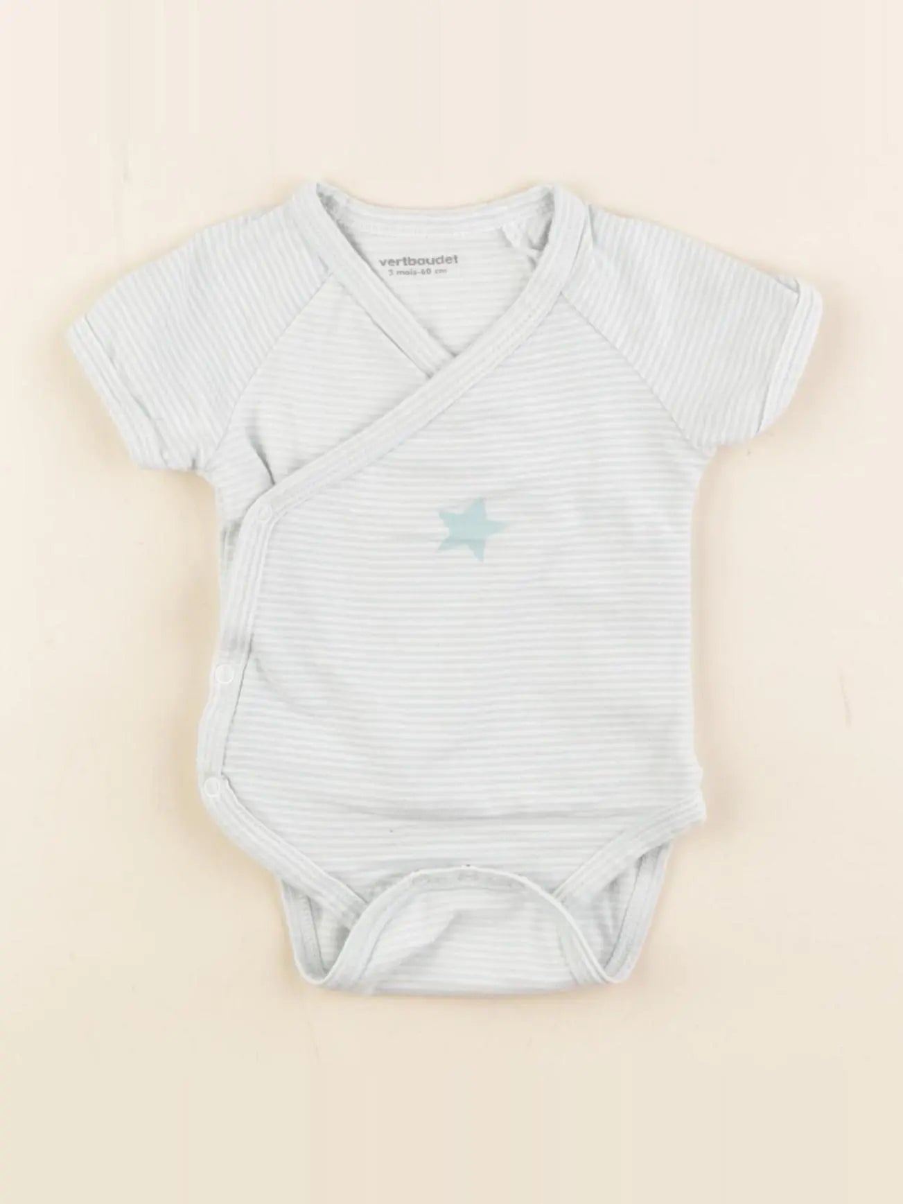 Vertbaudet - body bleu - 3 mois