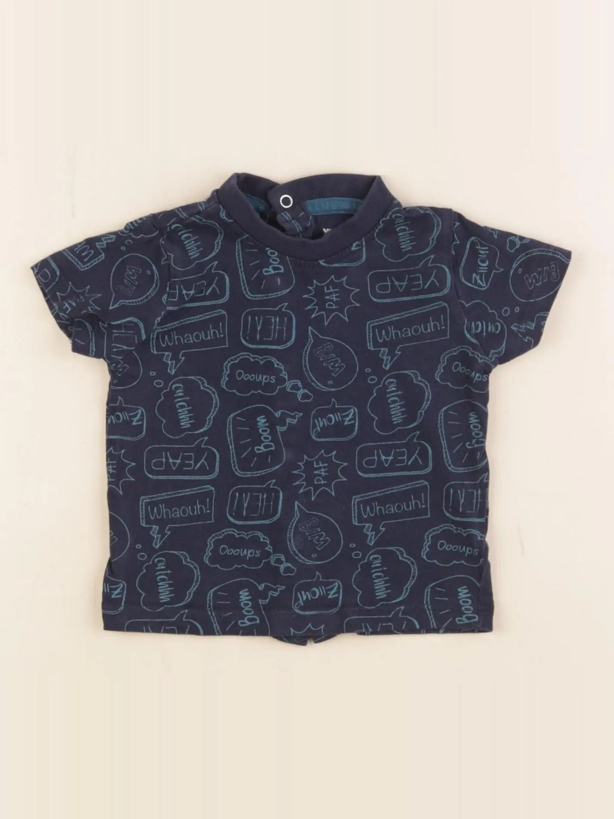 Vertbaudet - tee-shirt bleu - 3 mois