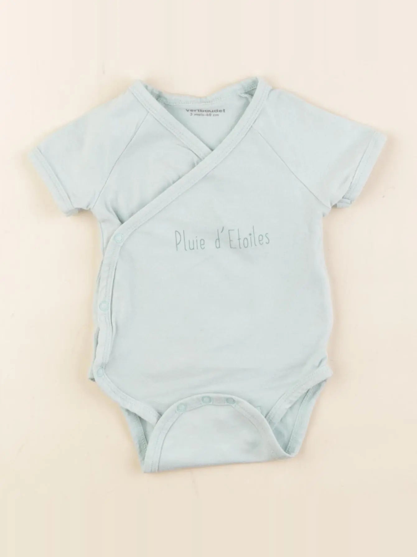 Vertbaudet - body bleu - 3 mois
