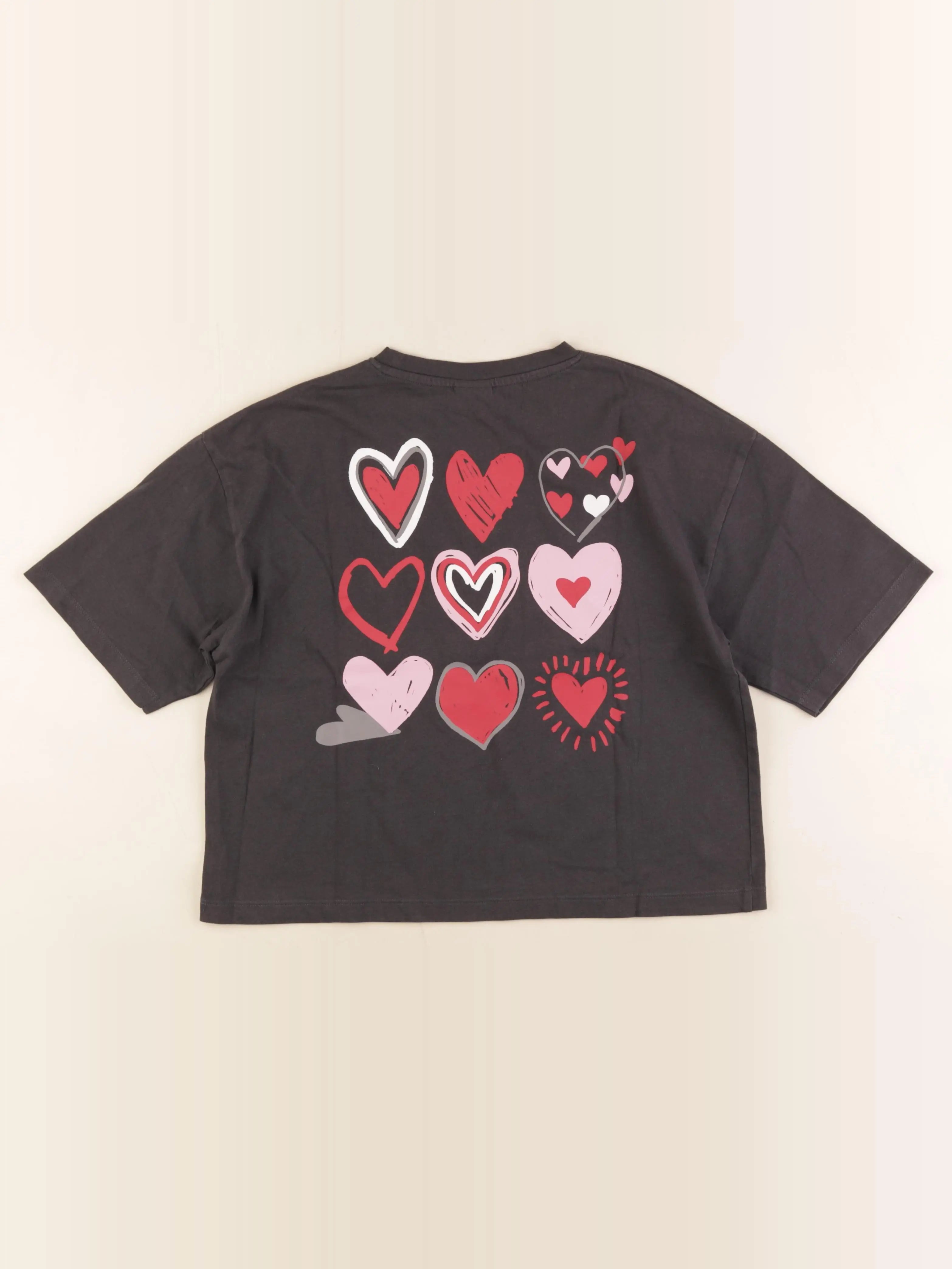 Zara - tee-shirt imprimé au dos gris - 11/12 ans