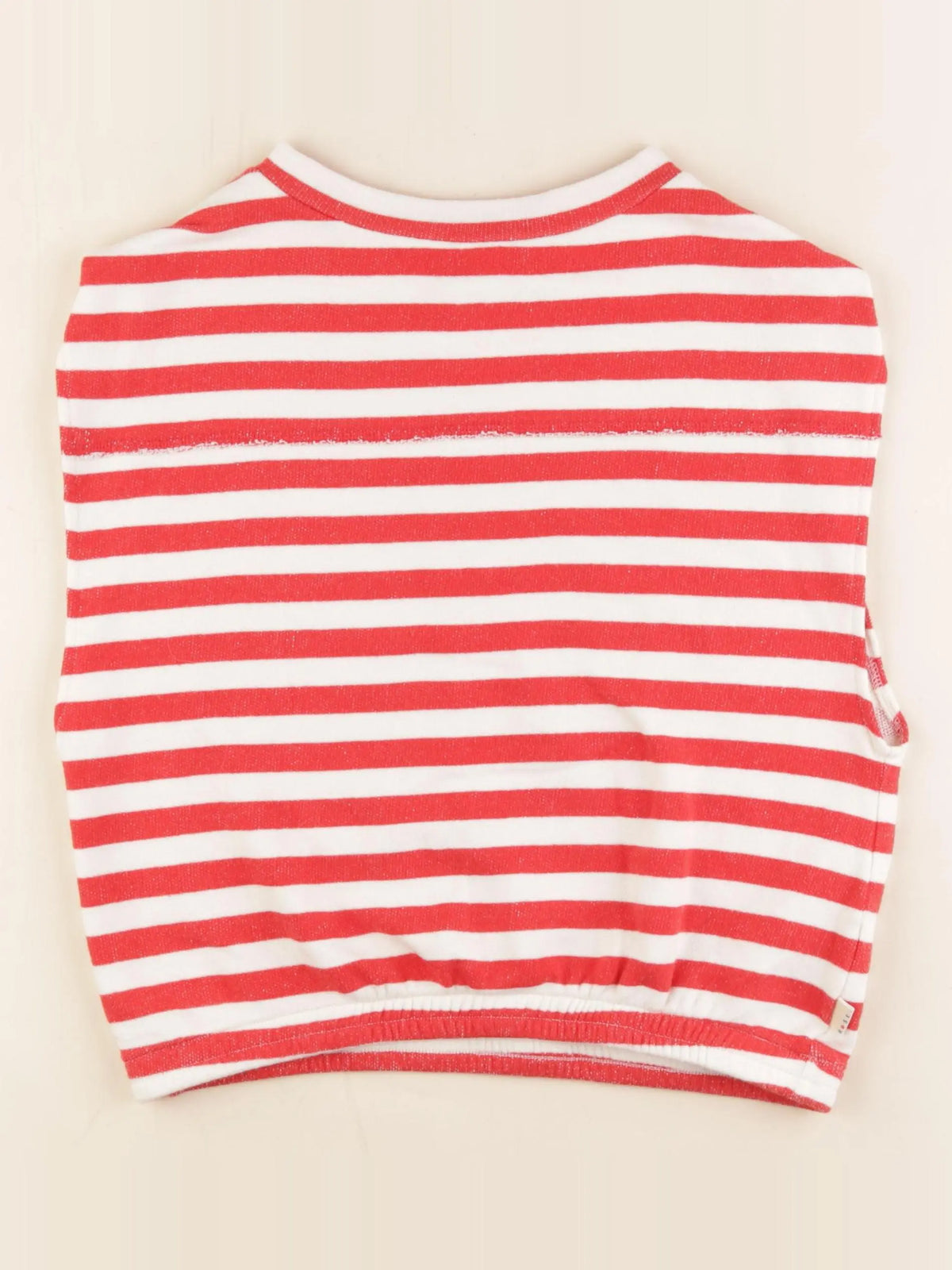 Bellerose - tee-shirt beige, rouge - 12 ans