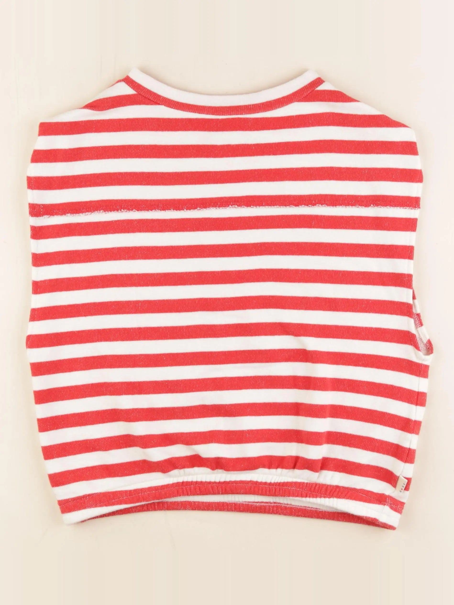 Bellerose - tee-shirt beige, rouge - 12 ans