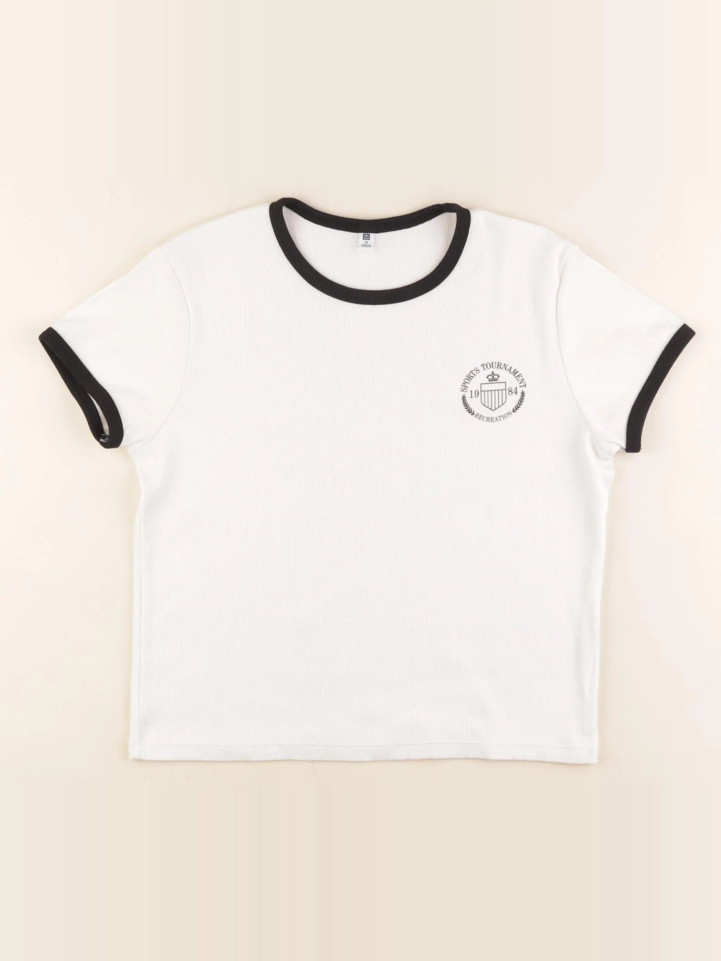 Uniqlo - tee-shirt beige - 13 ans