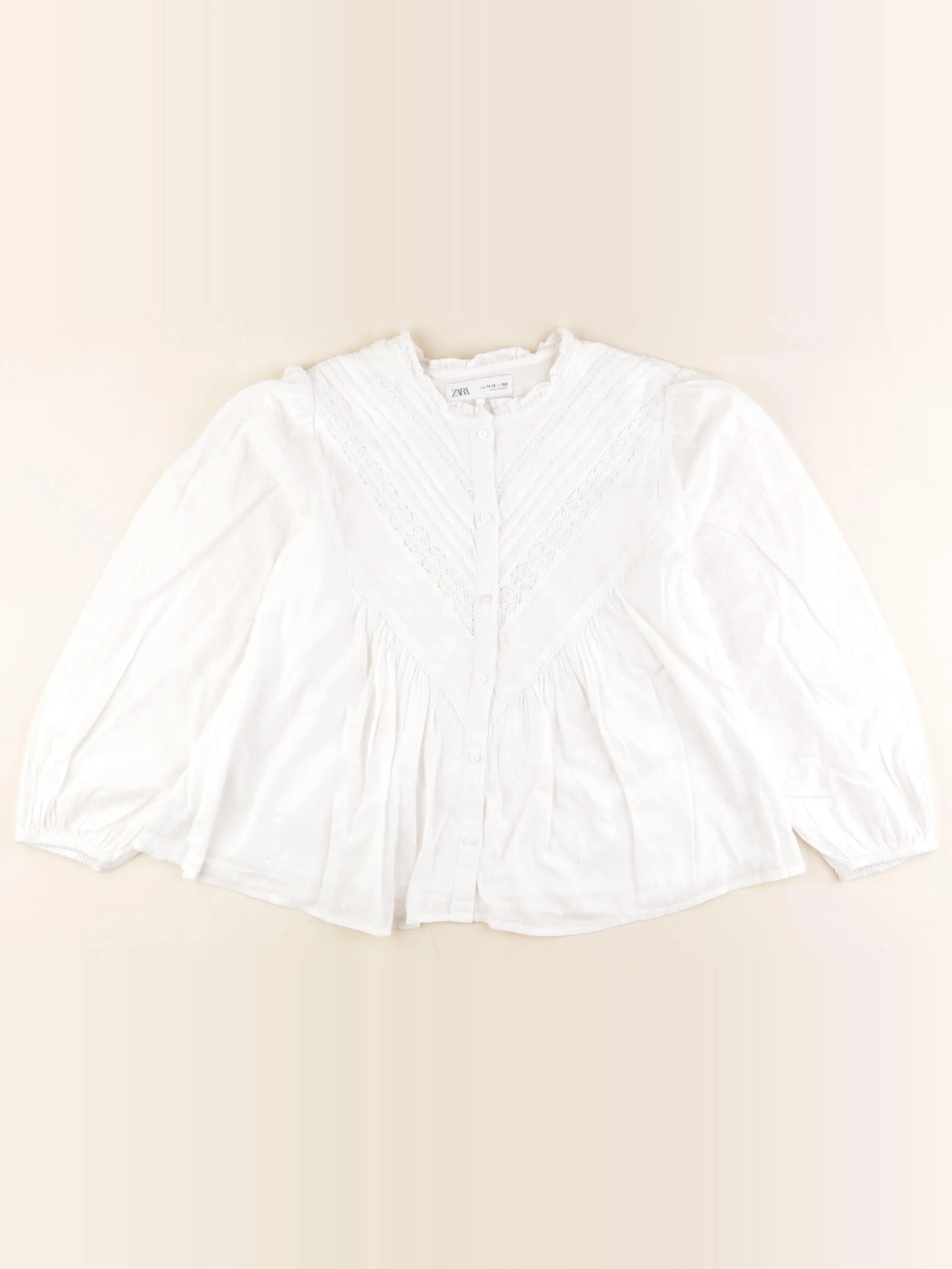 Zara - blouse blanc - 11/12 ans