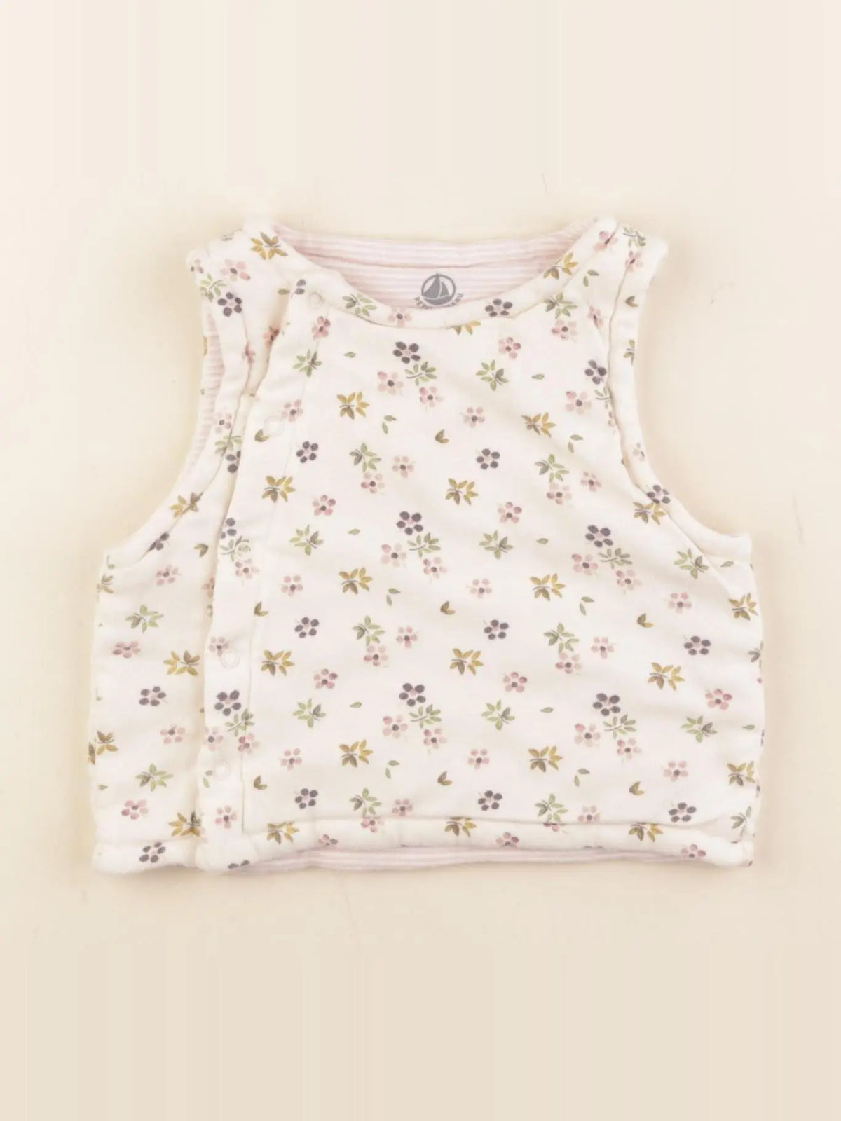 Petit Bateau - gilet beige, rose - 18 mois