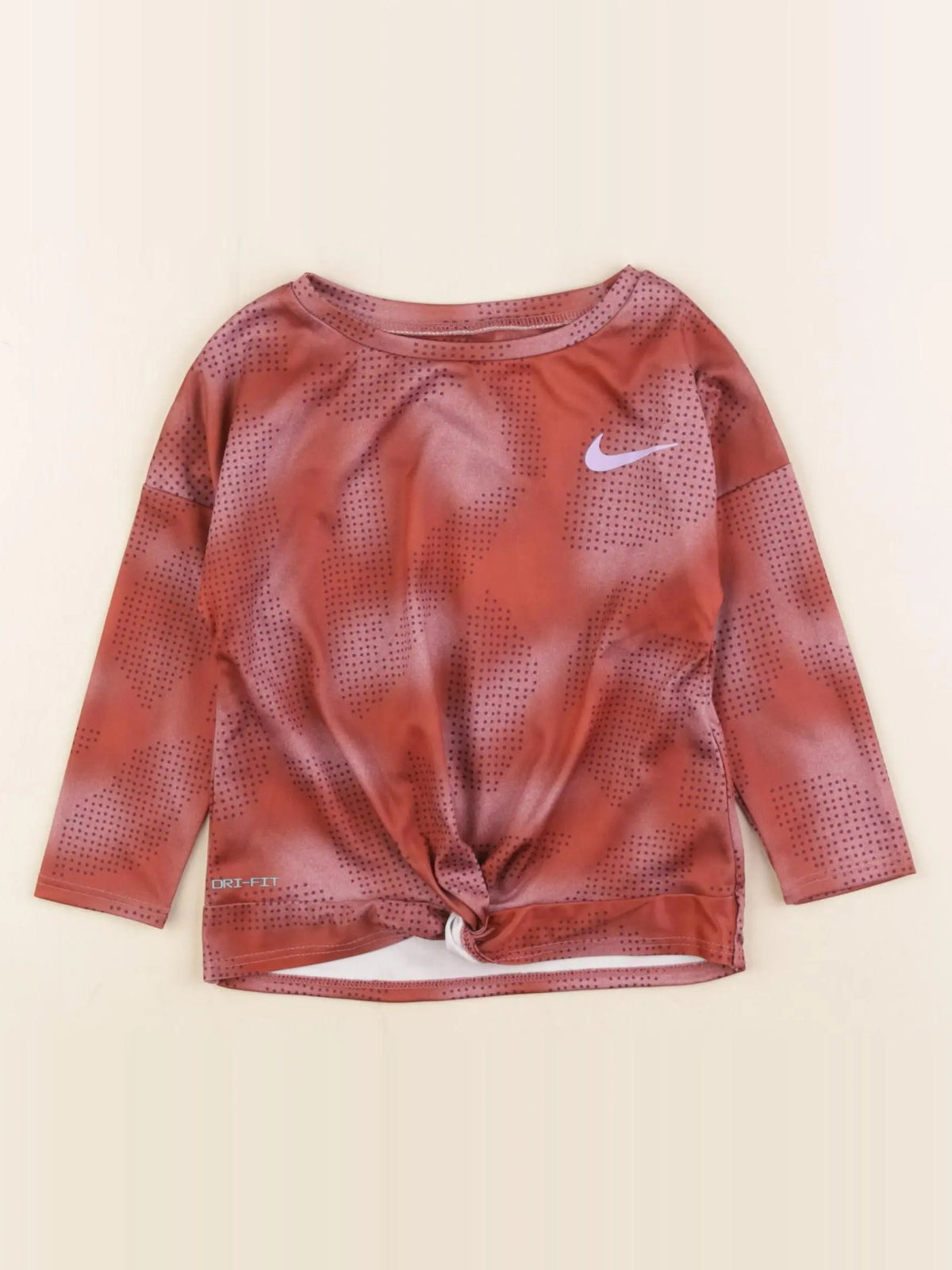 Nike - tee-shirt marron, rose - 18 mois
