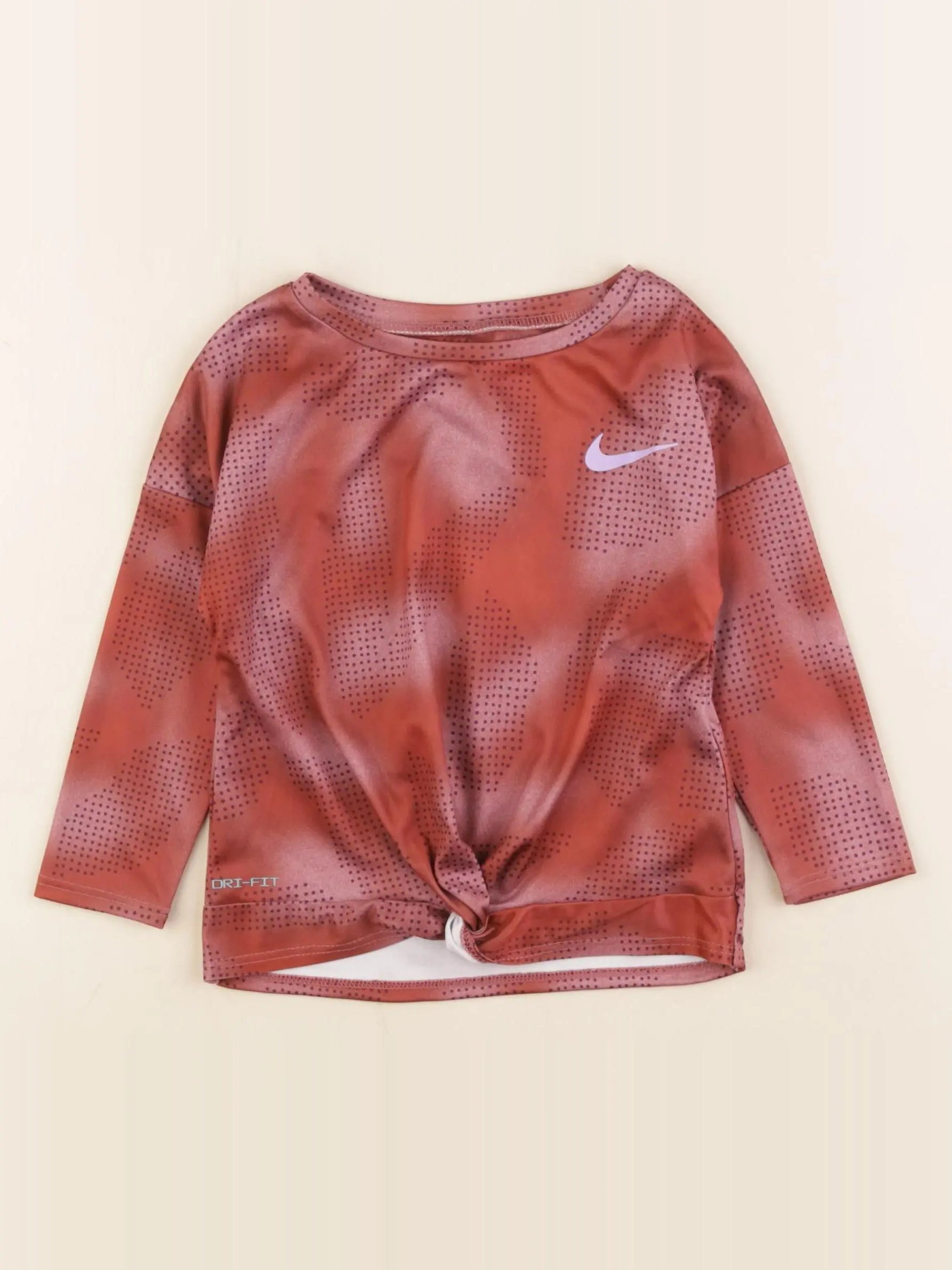 Nike - tee-shirt marron, rose - 18 mois
