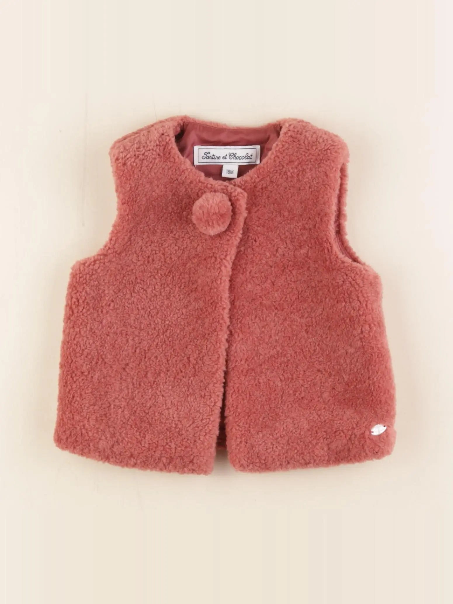 Tartine & Chocolat - gilet rose - 18 mois