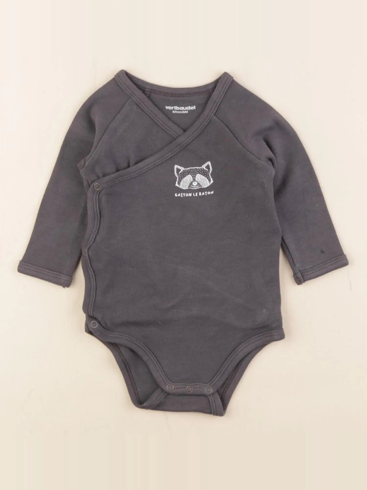 Vertbaudet - body gris - 6 mois