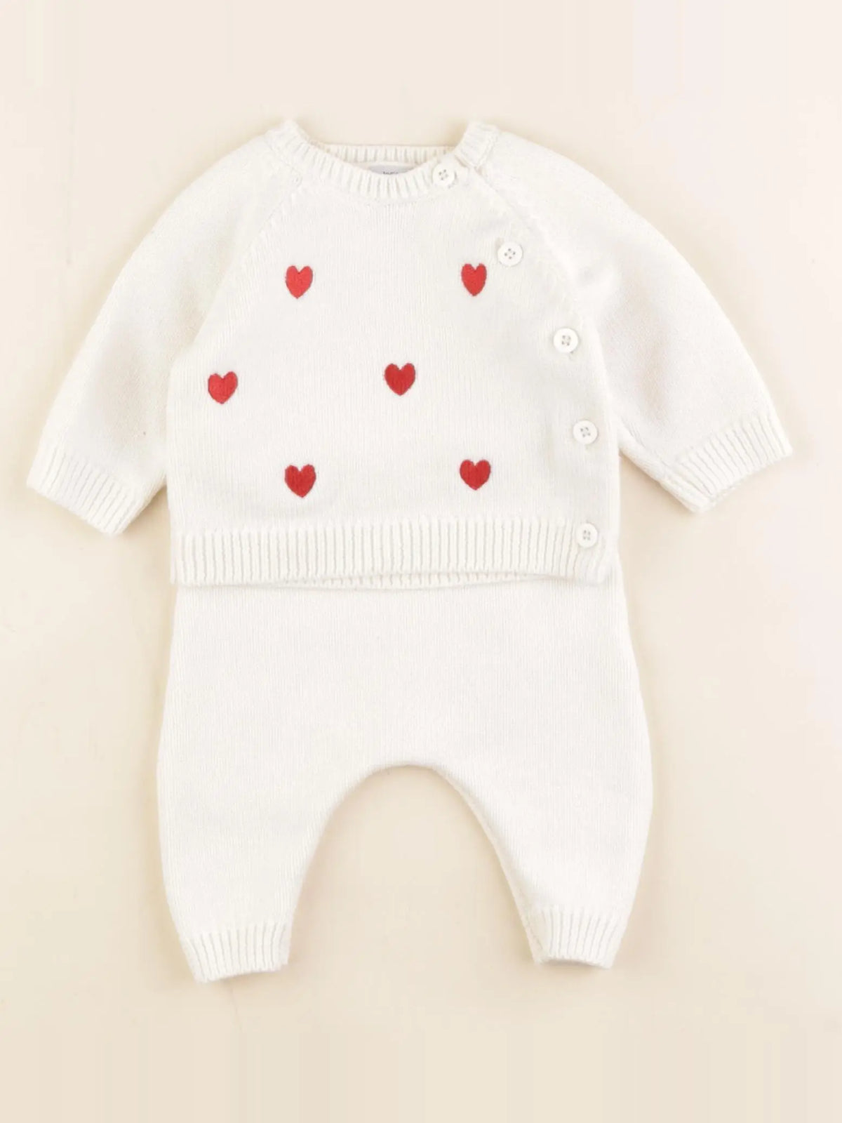 Petit Bateau - ensemble blanc - 1 mois
