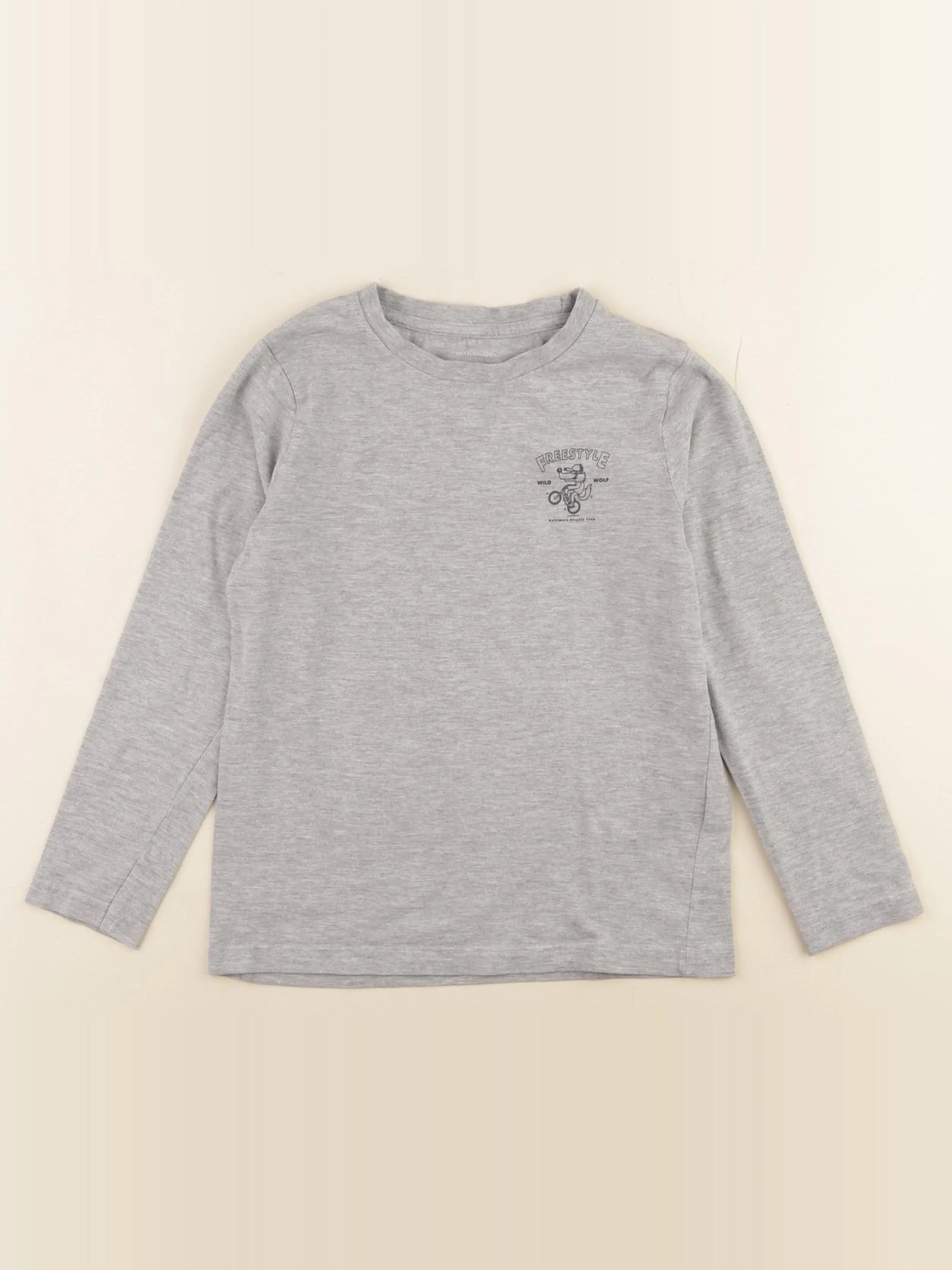 Vertbaudet - tee-shirt gris - 8 ans