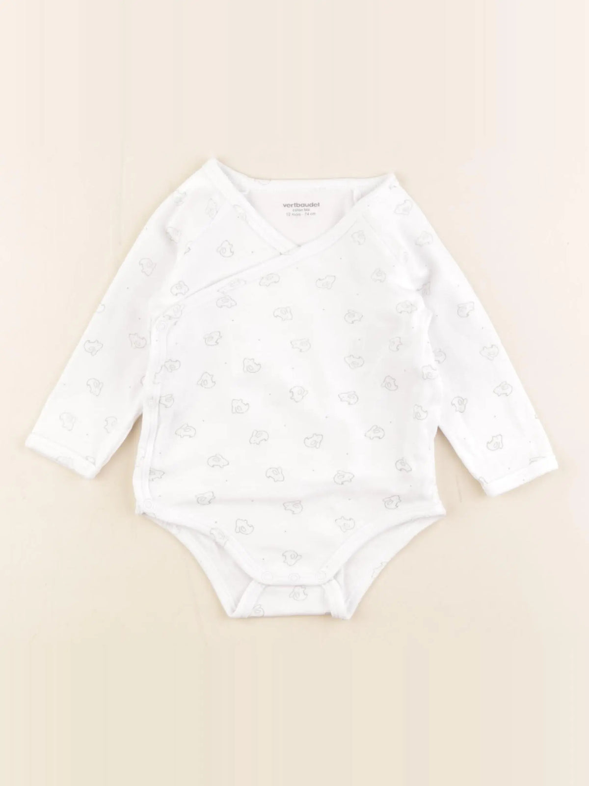 Vertbaudet - body blanc - 12 mois