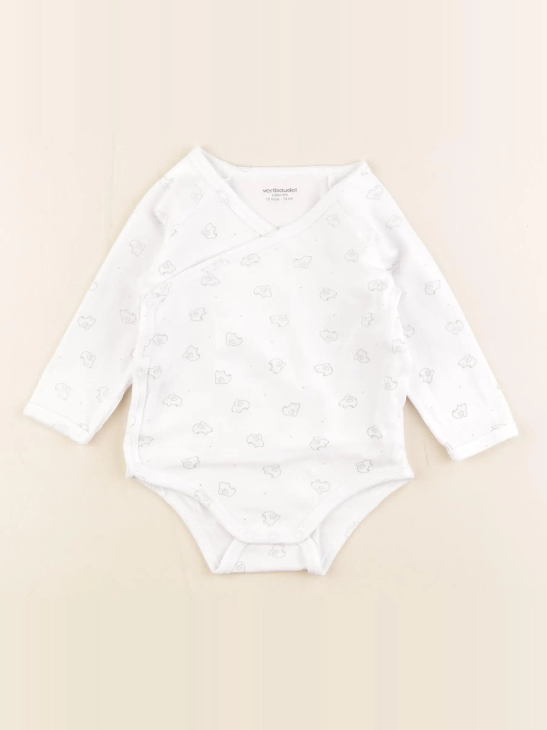 Vertbaudet - body blanc - 12 mois