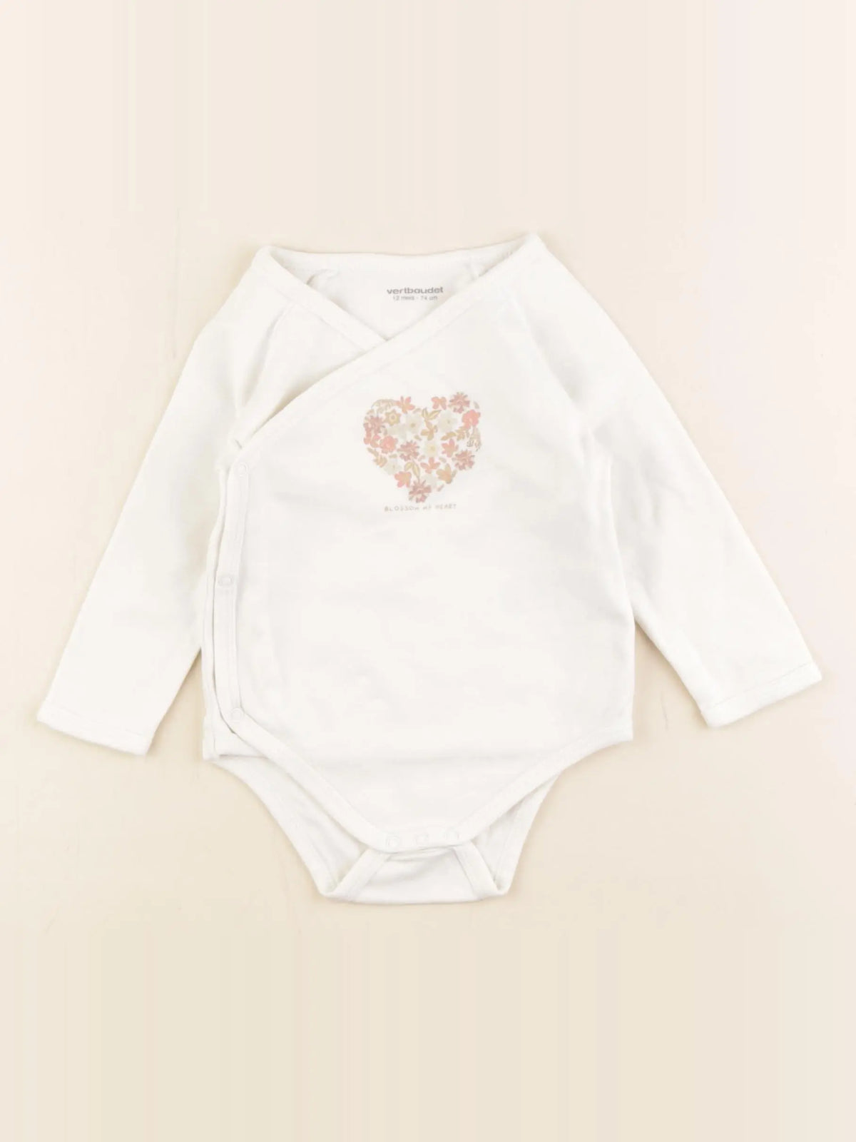 Vertbaudet - body blanc - 12 mois
