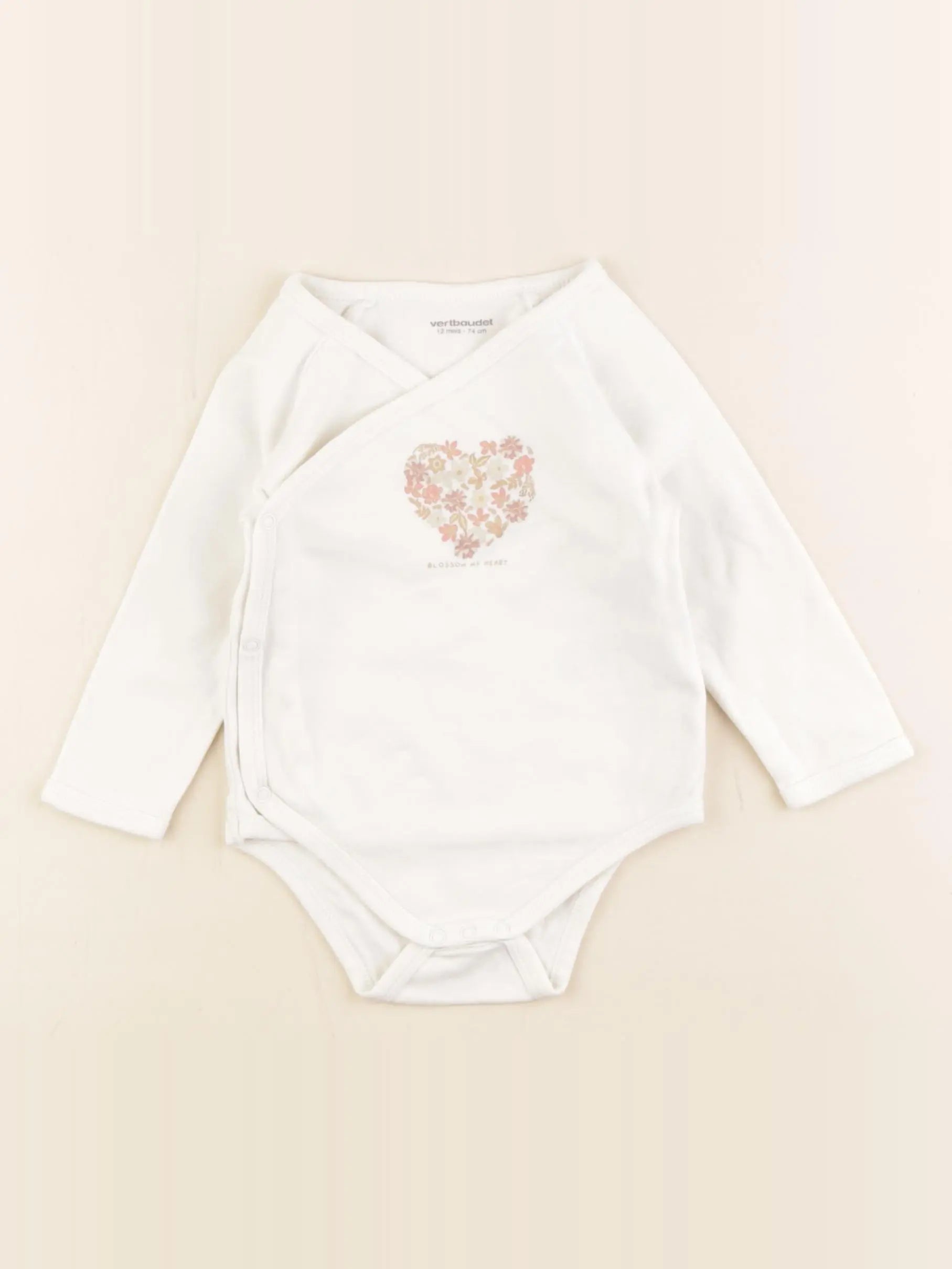Vertbaudet - body blanc - 12 mois