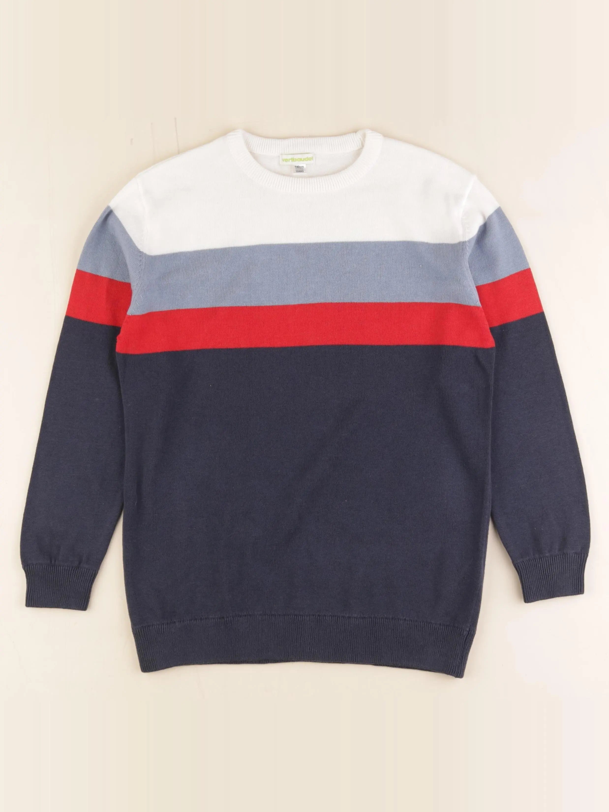 Vertbaudet - pull blanc - 10 ans