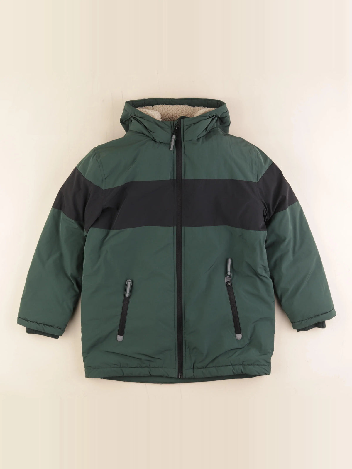 Vertbaudet - doudoune vert - 10 ans