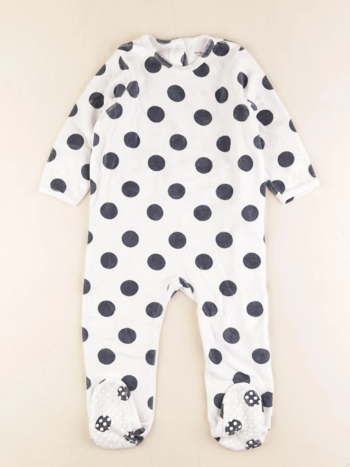 Vertbaudet - pyjama velours blanc - 2 ans