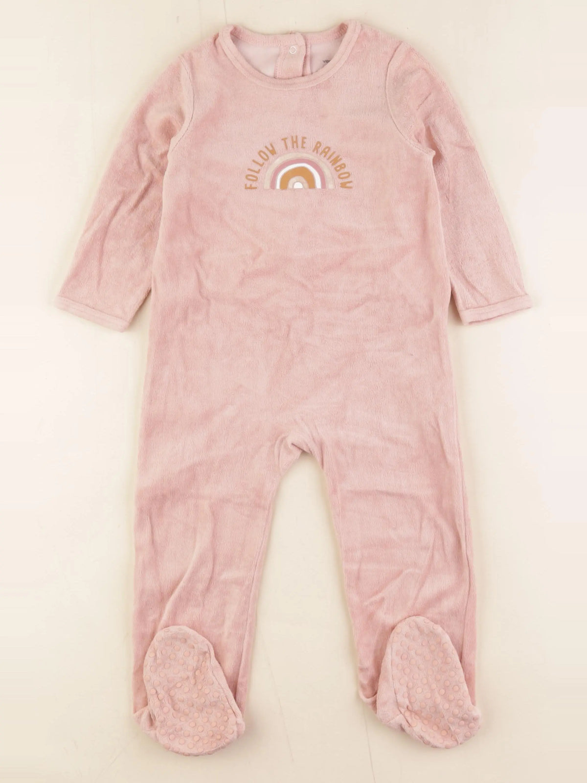 Vertbaudet - pyjama velours rose - 2 ans