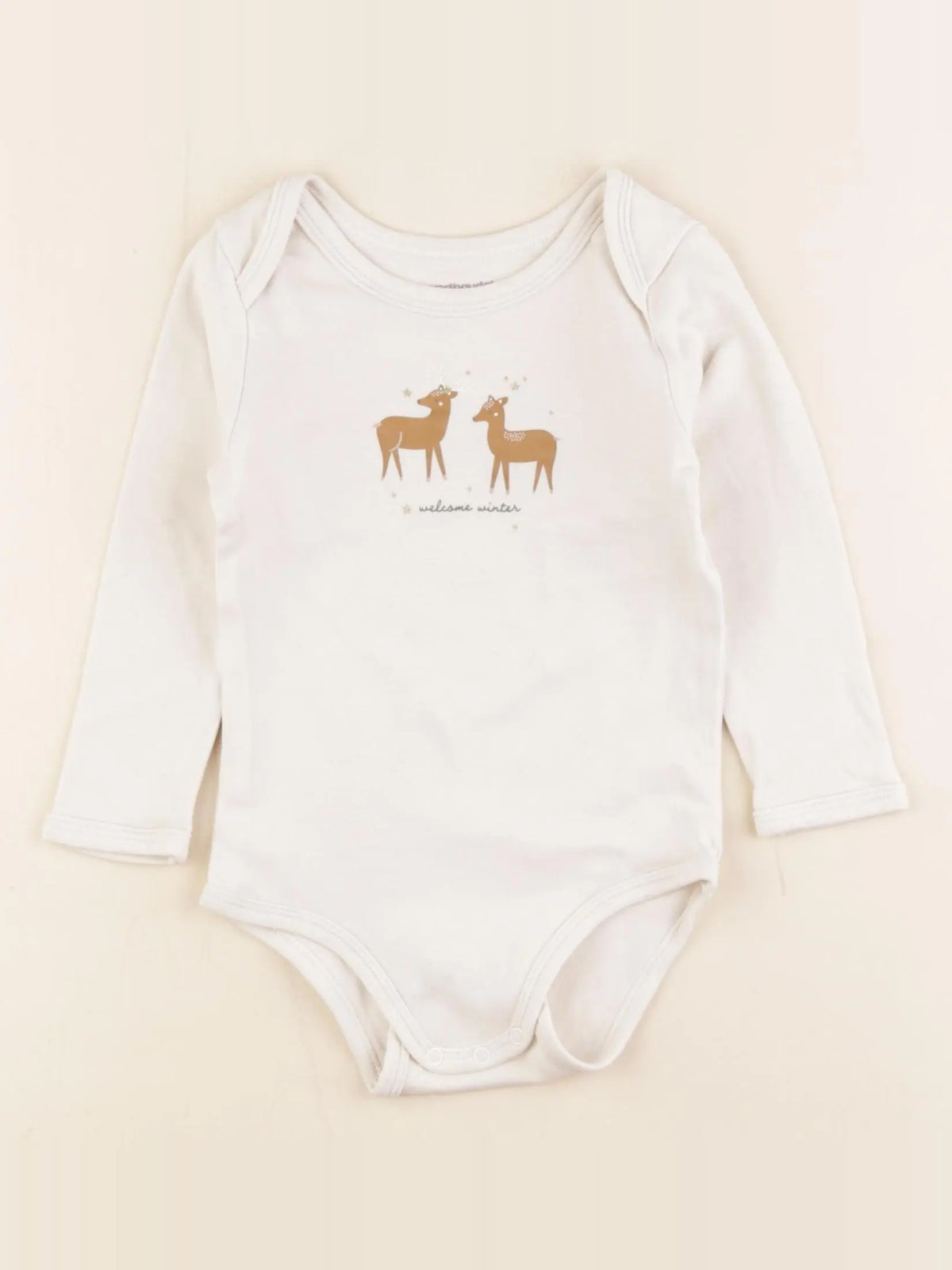 Vertbaudet - body beige - 24 mois