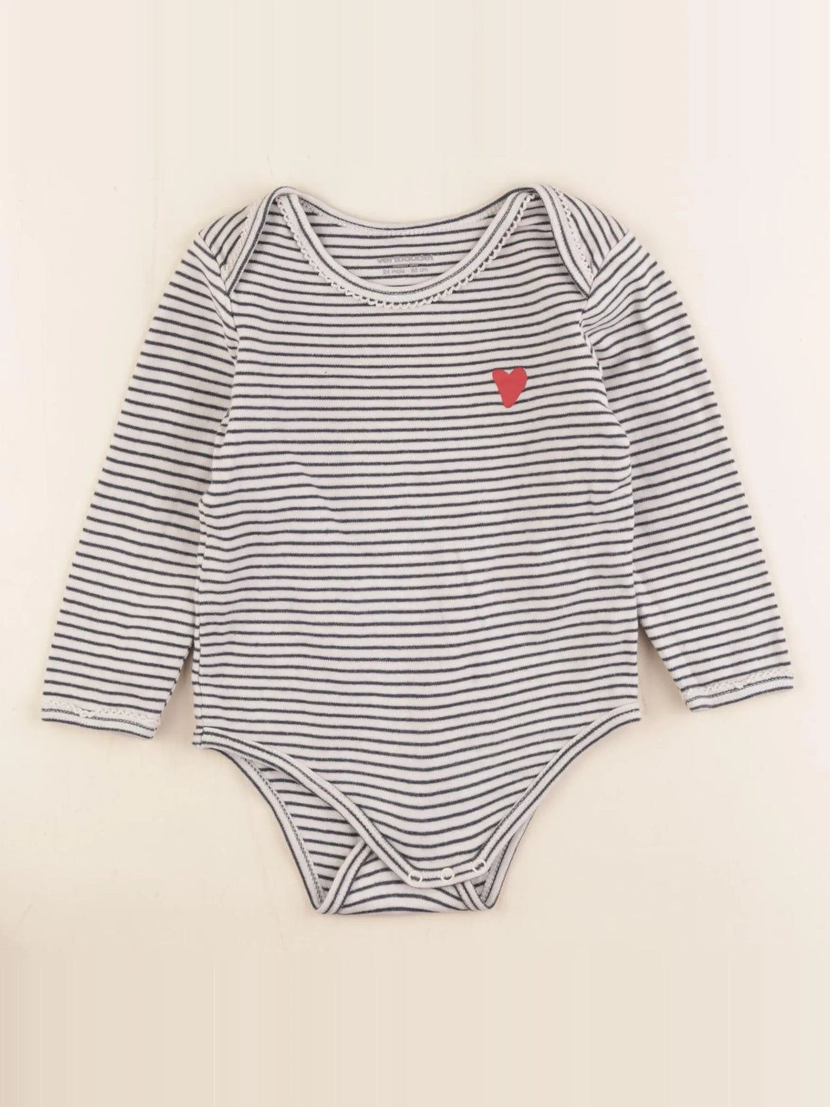 Vertbaudet - body beige - 24 mois