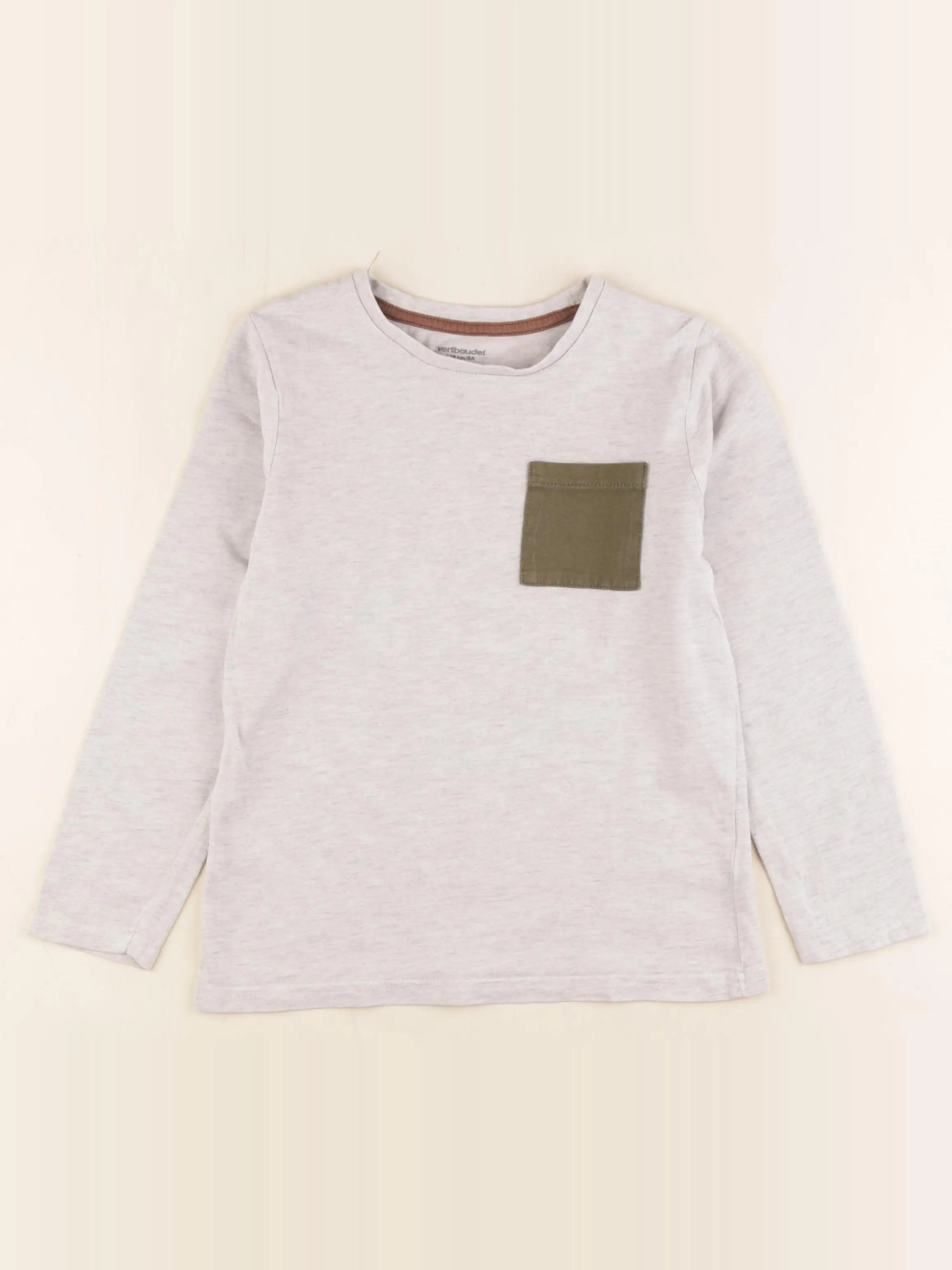 Vertbaudet - tee-shirt gris - 8 ans